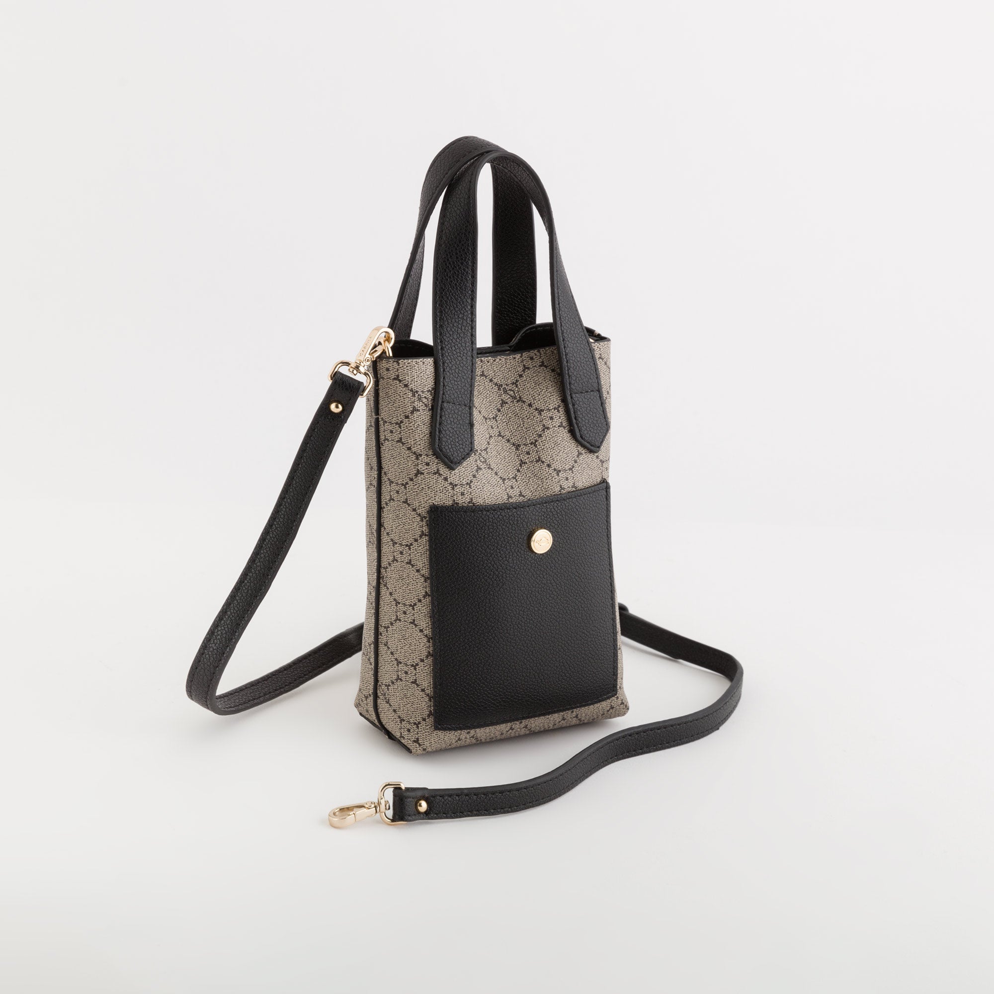 Women's Cell Phone Holder - Diana Wallet Taupe/Black