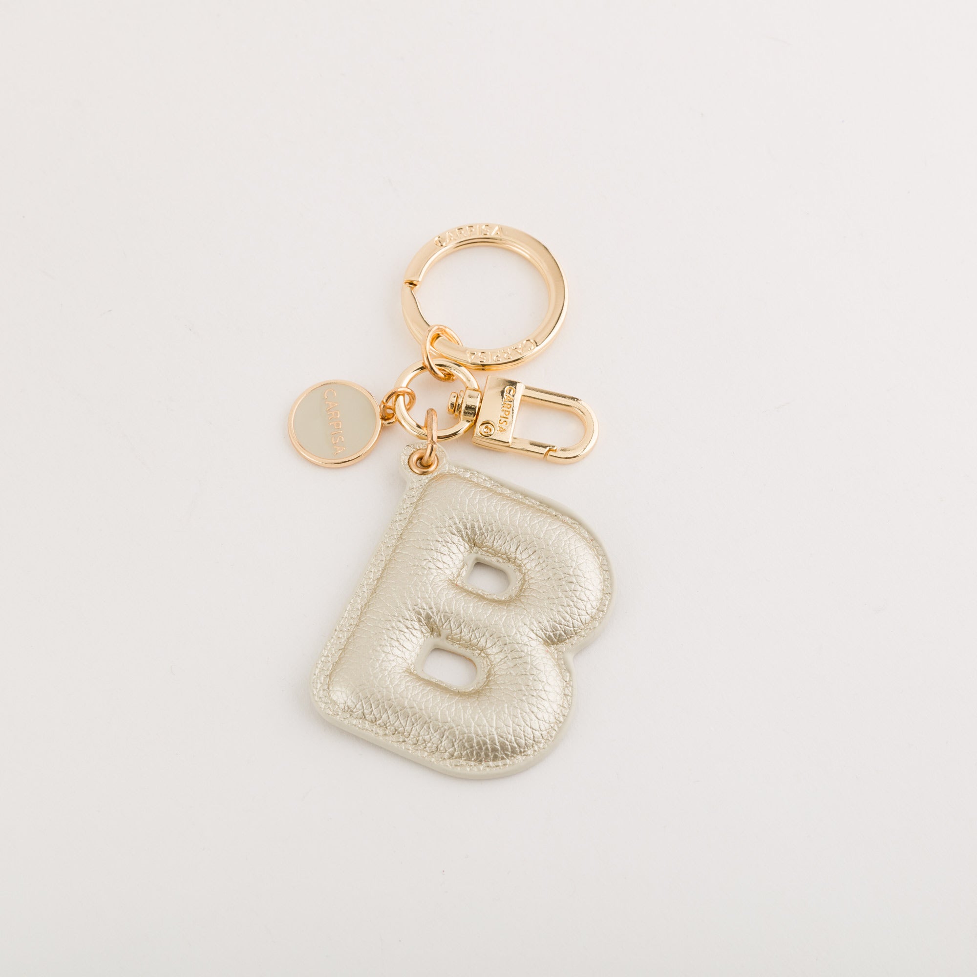Schlüsselanhänger für Damen - Schlüsselanhänger mit Bombenbuchstaben Helles Gold