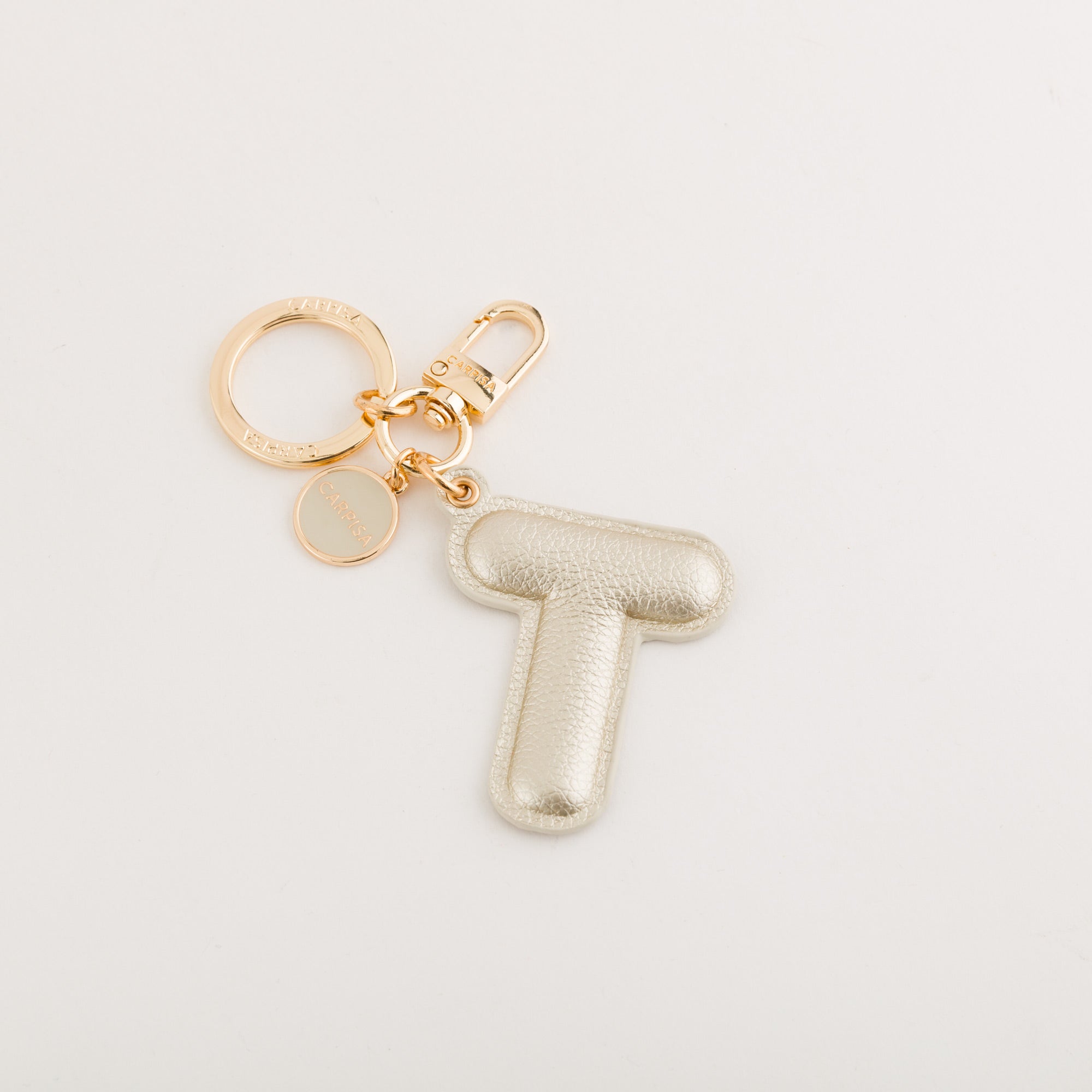 Women's keychain - Bombed letters keych Light Gold