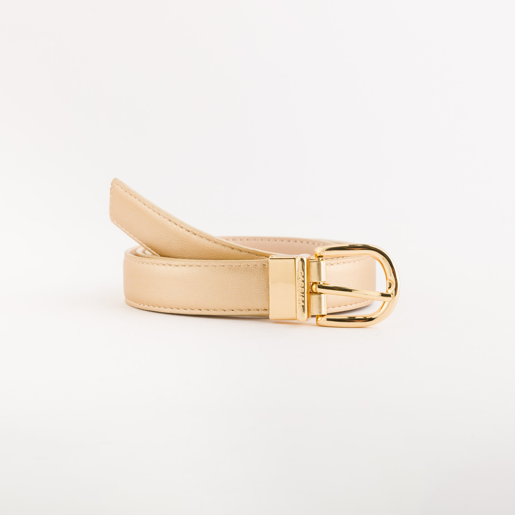 Wendegürtel - Endlosgürtel Butter/Helles Gold