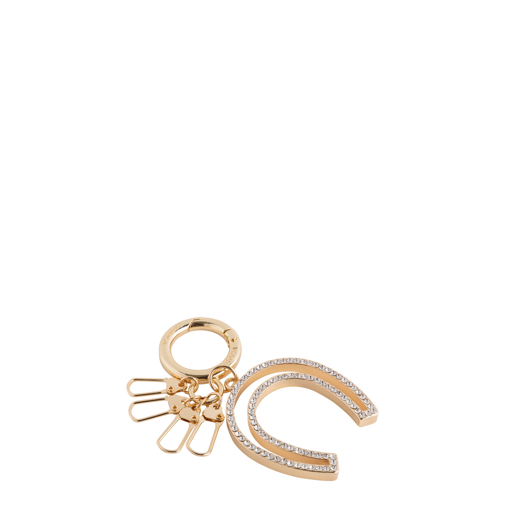 Women's Metal Keychain - Keychain continues Light Gold/White