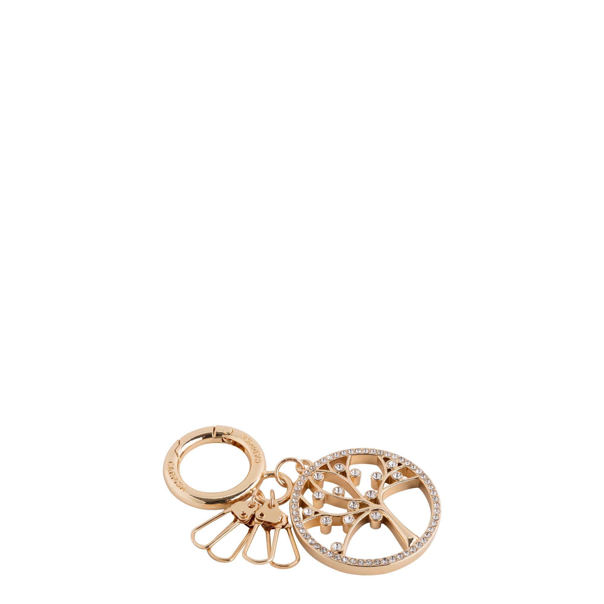 Portachiavi Metallo Donna - Portachiavi continua Oro Chiaro/Bianco