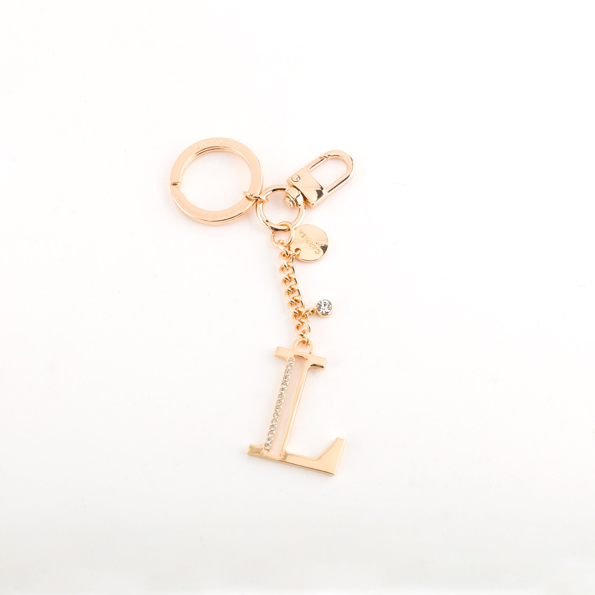Women's Metal Keychain - Glare letters keycha Light Gold