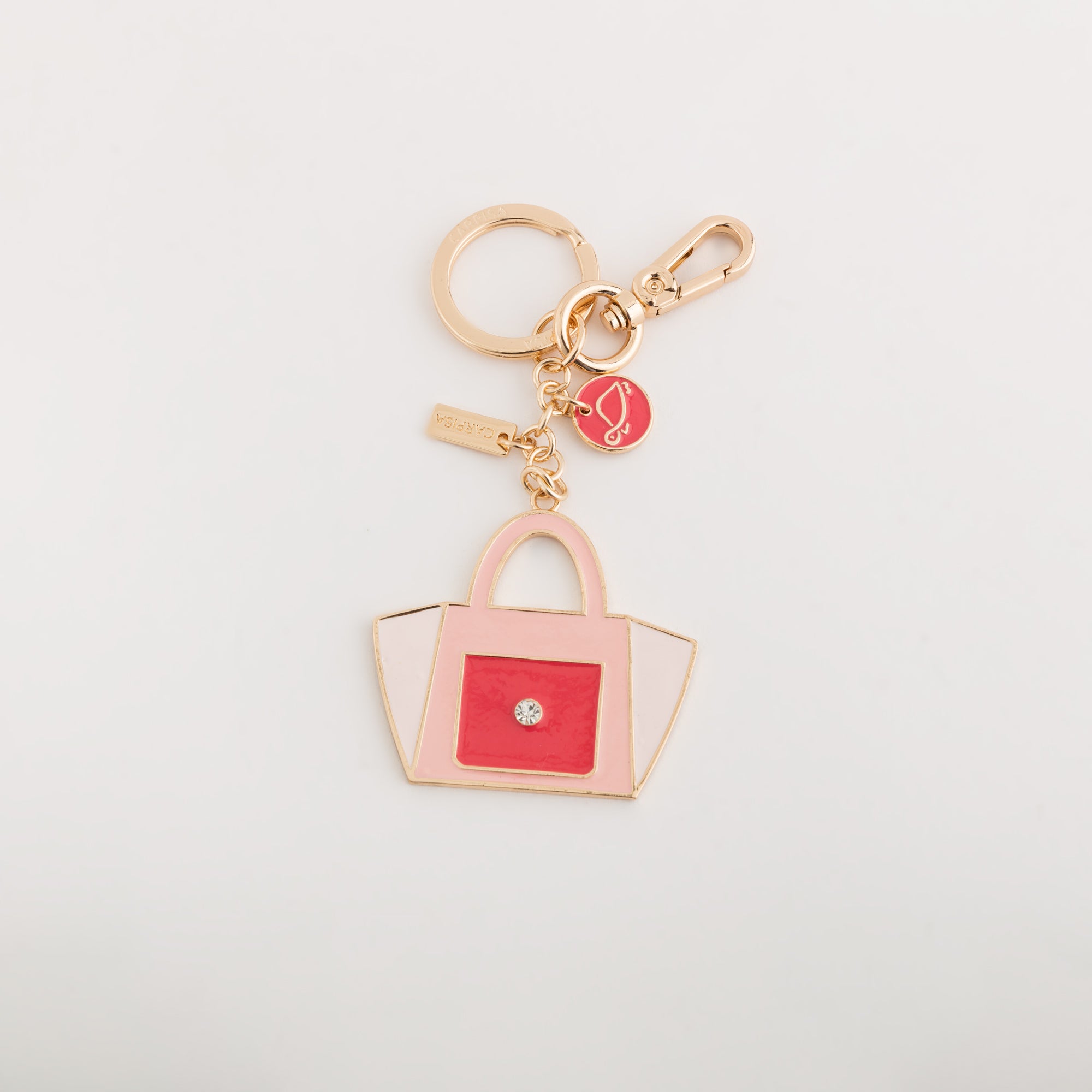 Women's Metal Keyring - Honey keychain sprin Multicolored Candy Pink