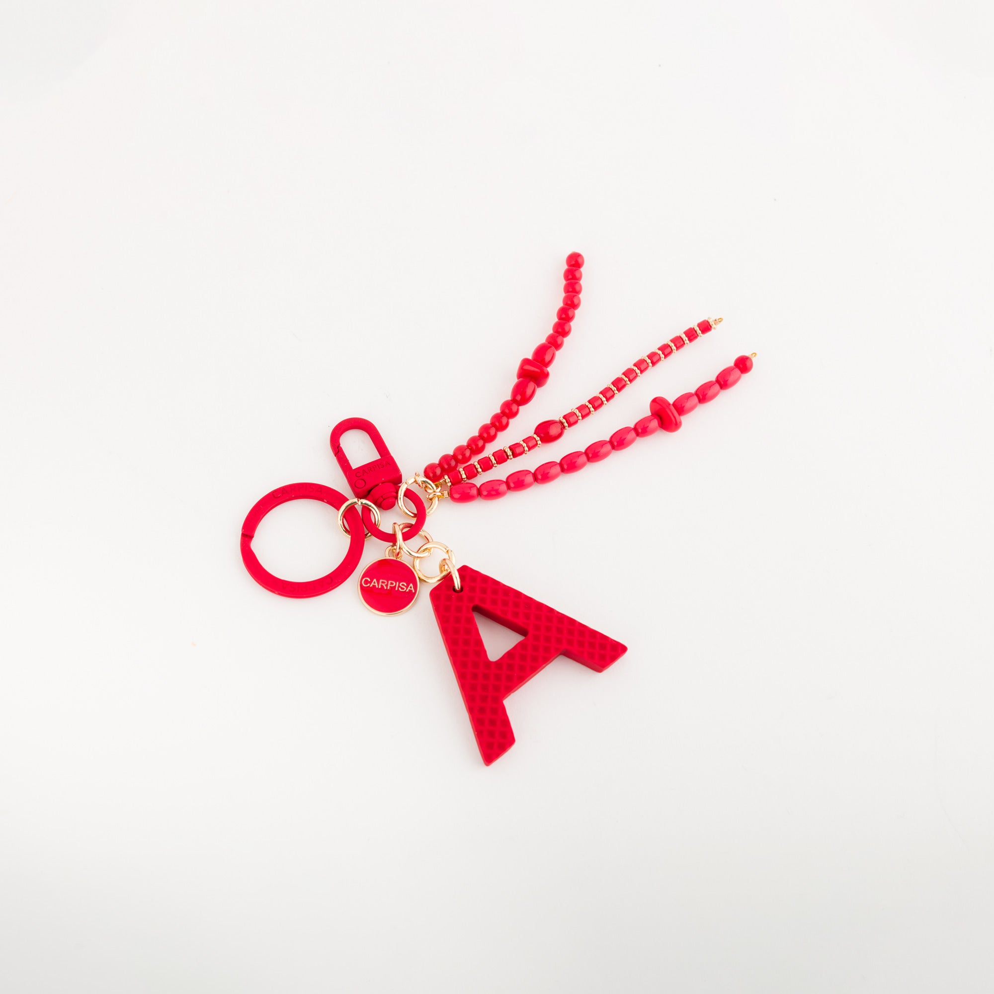 Women's keychain - Puffy letters keycha Rosso Rossetto