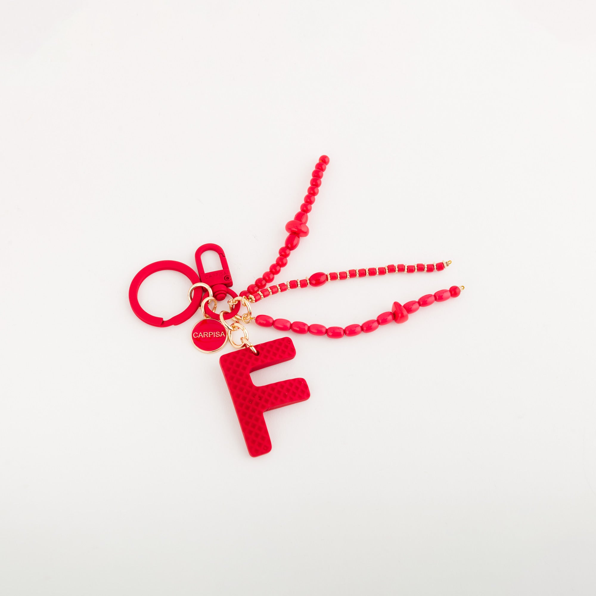 Women's keychain - Puffy letters keycha Rosso Rossetto