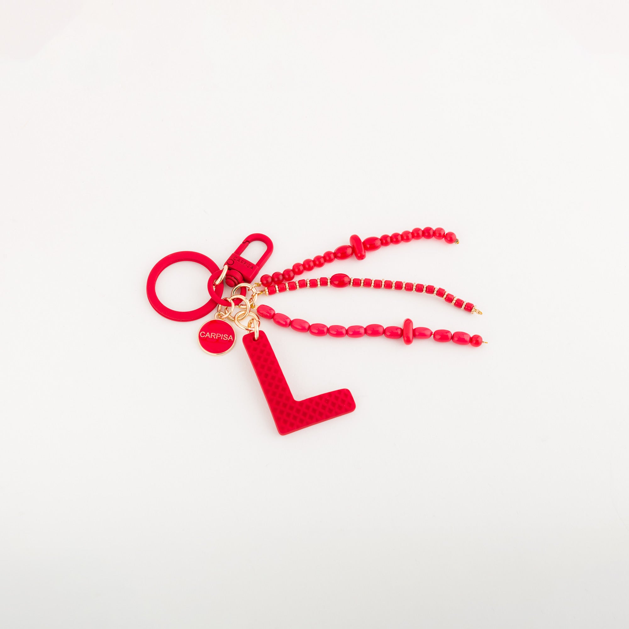 Women's keychain - Puffy letters keycha Rosso Rossetto