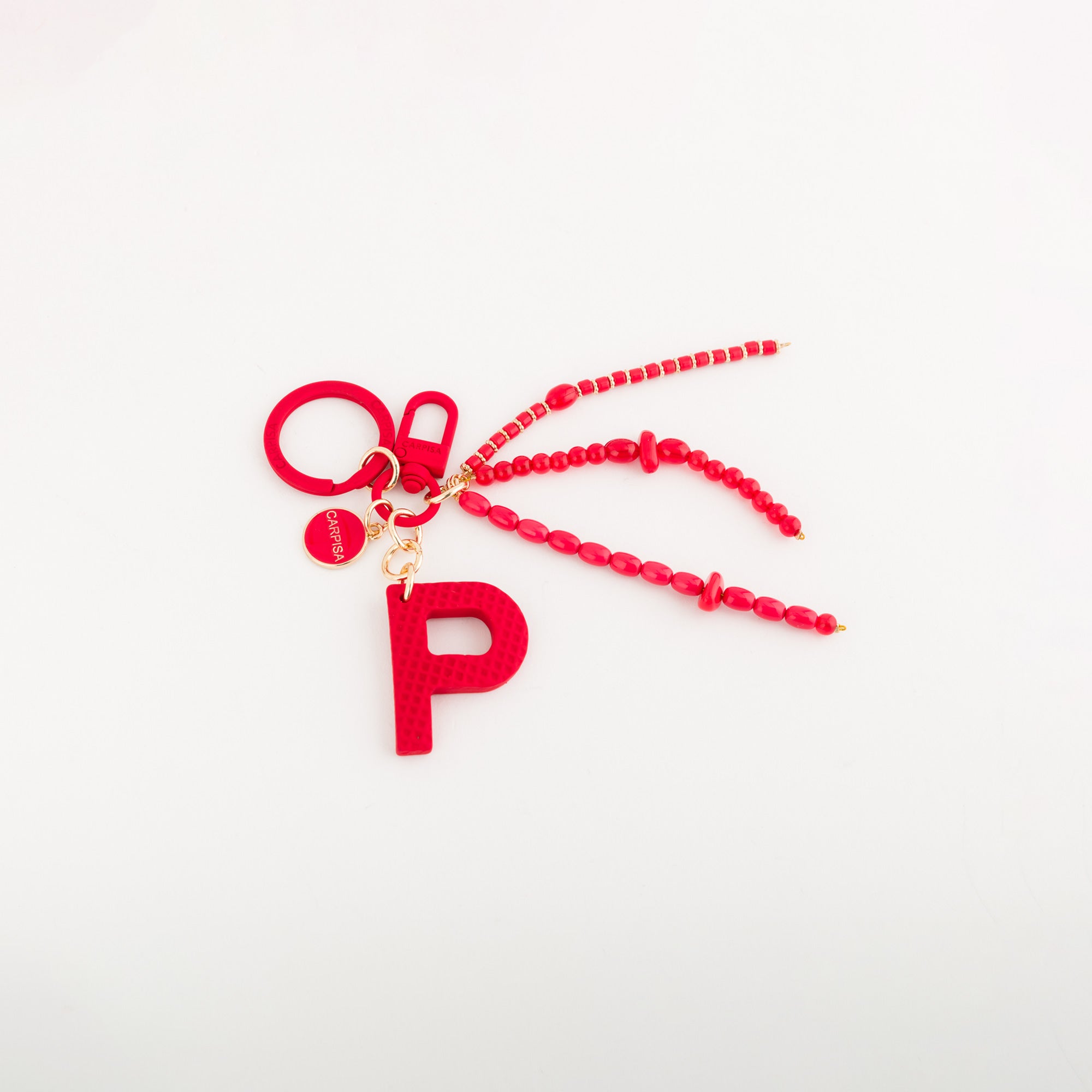 Women's keychain - Puffy letters keycha Rosso Rossetto