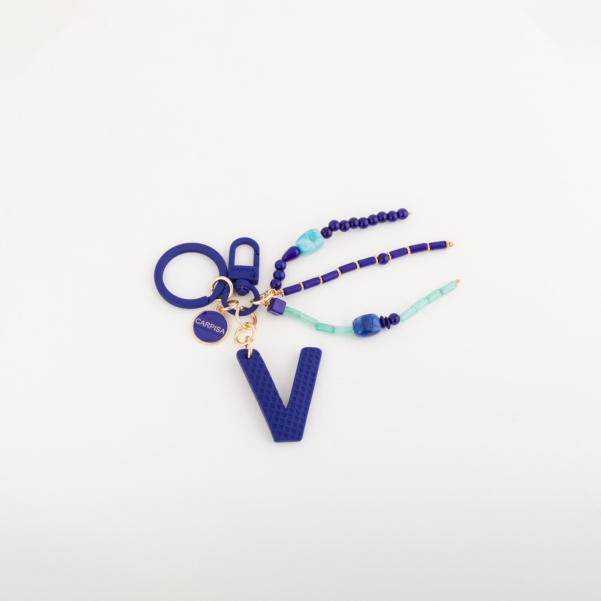 Schlüsselanhänger für Damen - Puffy Letters Keycha Bluette