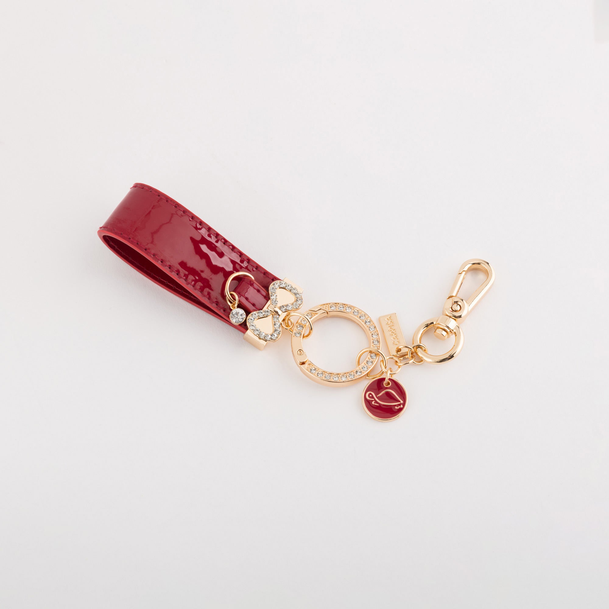 Portachiavi Donna - Bow strass keychain Ciliegia