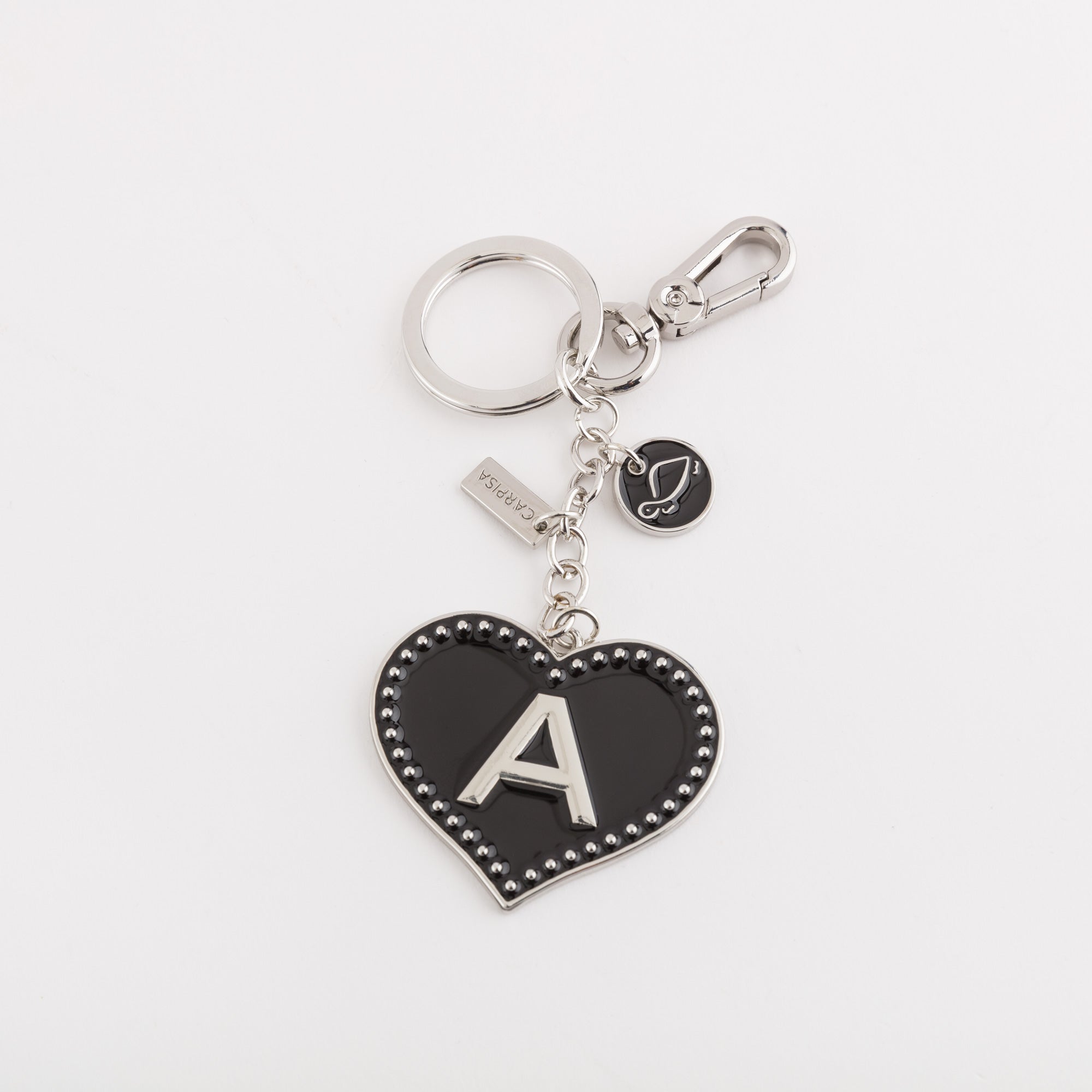 Portachiavi Metallo Donna - Heart letters keycha Nero