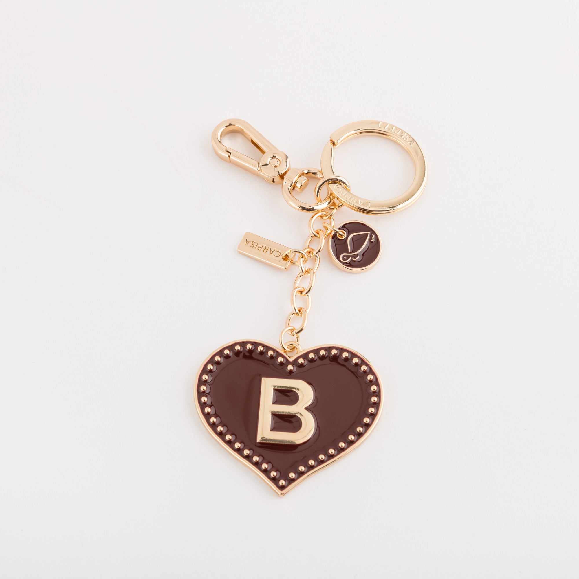 Women's Metal Keychain - Heart letters keycha Cherry