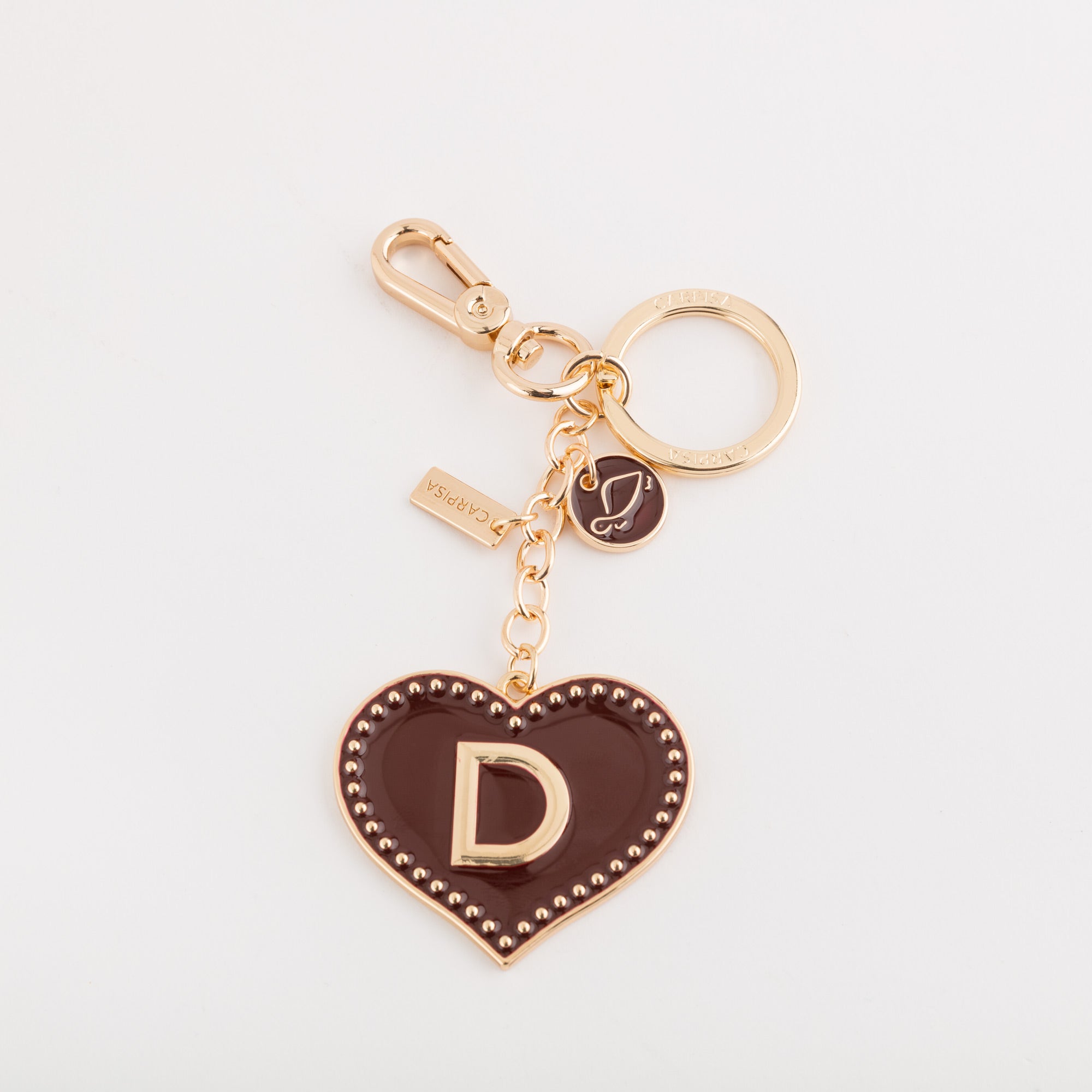 Portachiavi Metallo Donna - Heart letters keycha Ciliegia