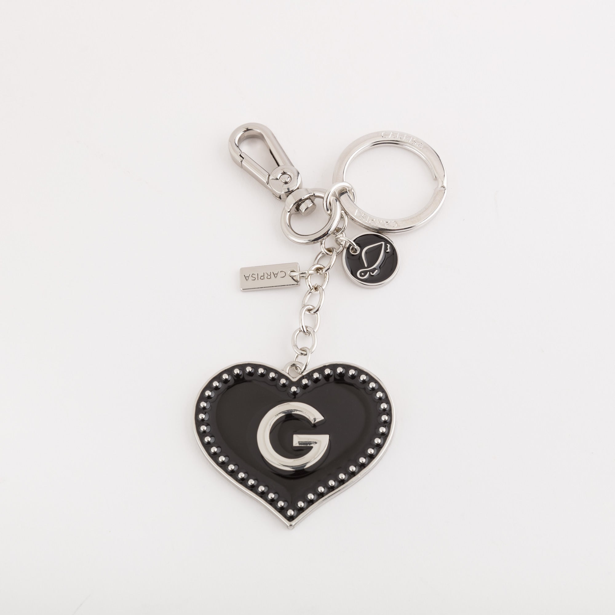 Portachiavi Metallo Donna - Heart letters keycha Nero