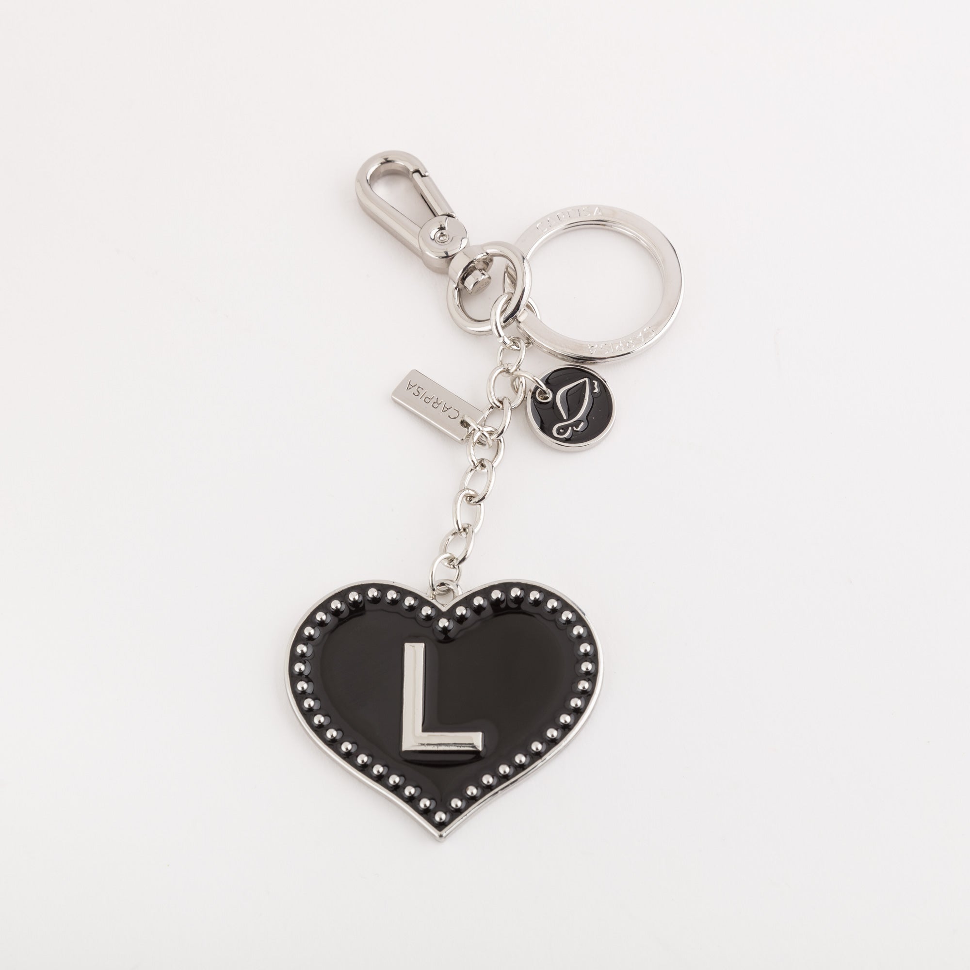 Portachiavi Metallo Donna - Heart letters keycha Nero