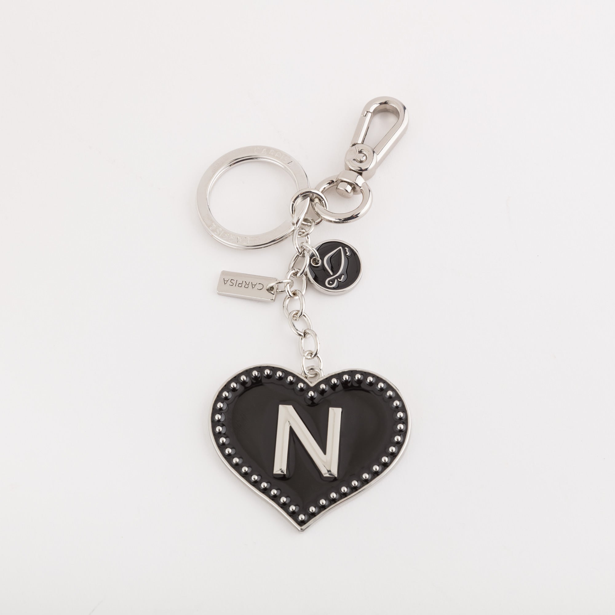 Portachiavi Metallo Donna - Heart letters keycha Nero