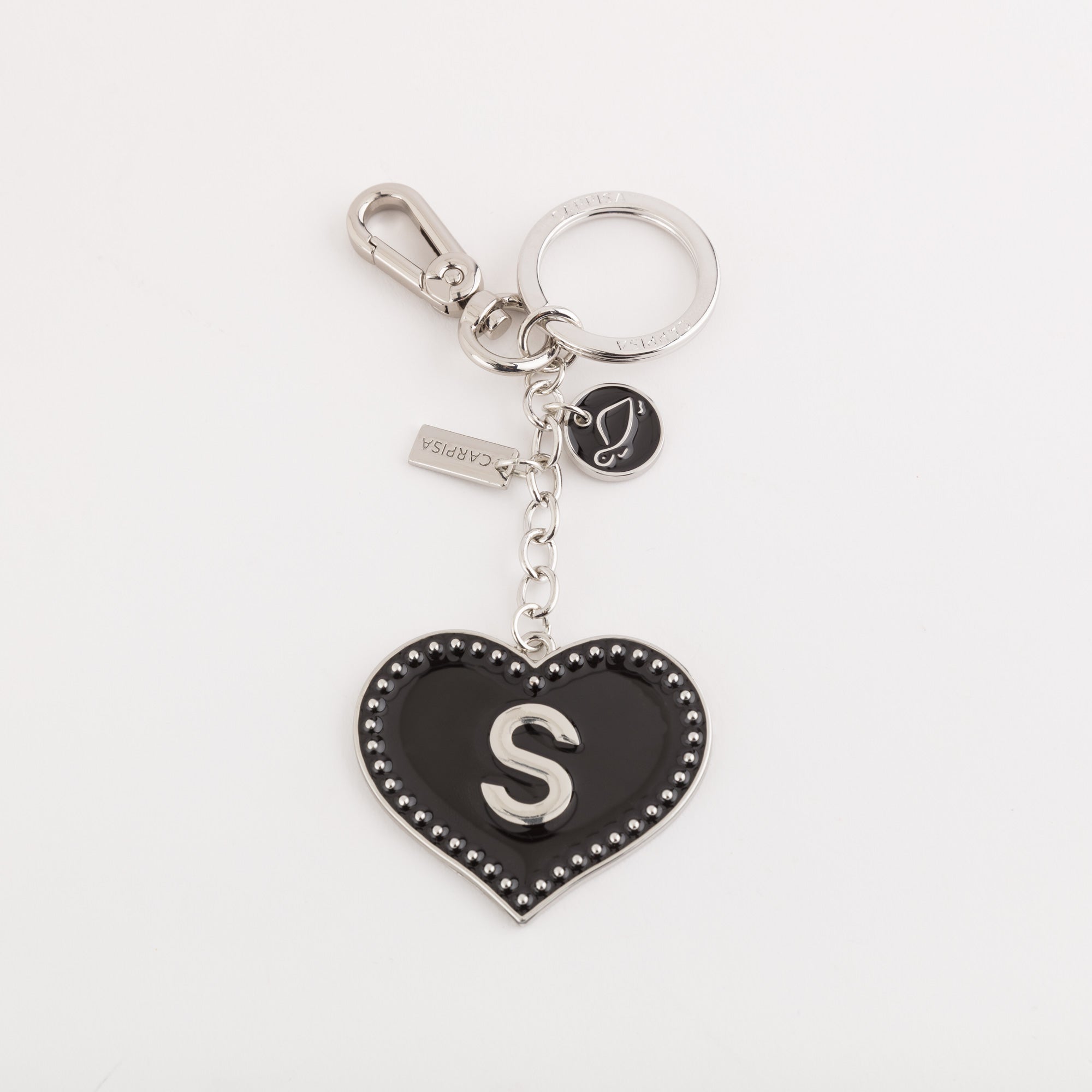 Portachiavi Metallo Donna - Heart letters keycha Nero