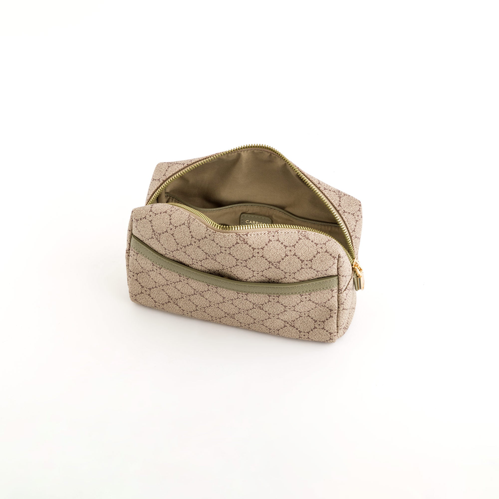 Kosmetiktasche für Damen - Fiorenza Taupe/Bambus