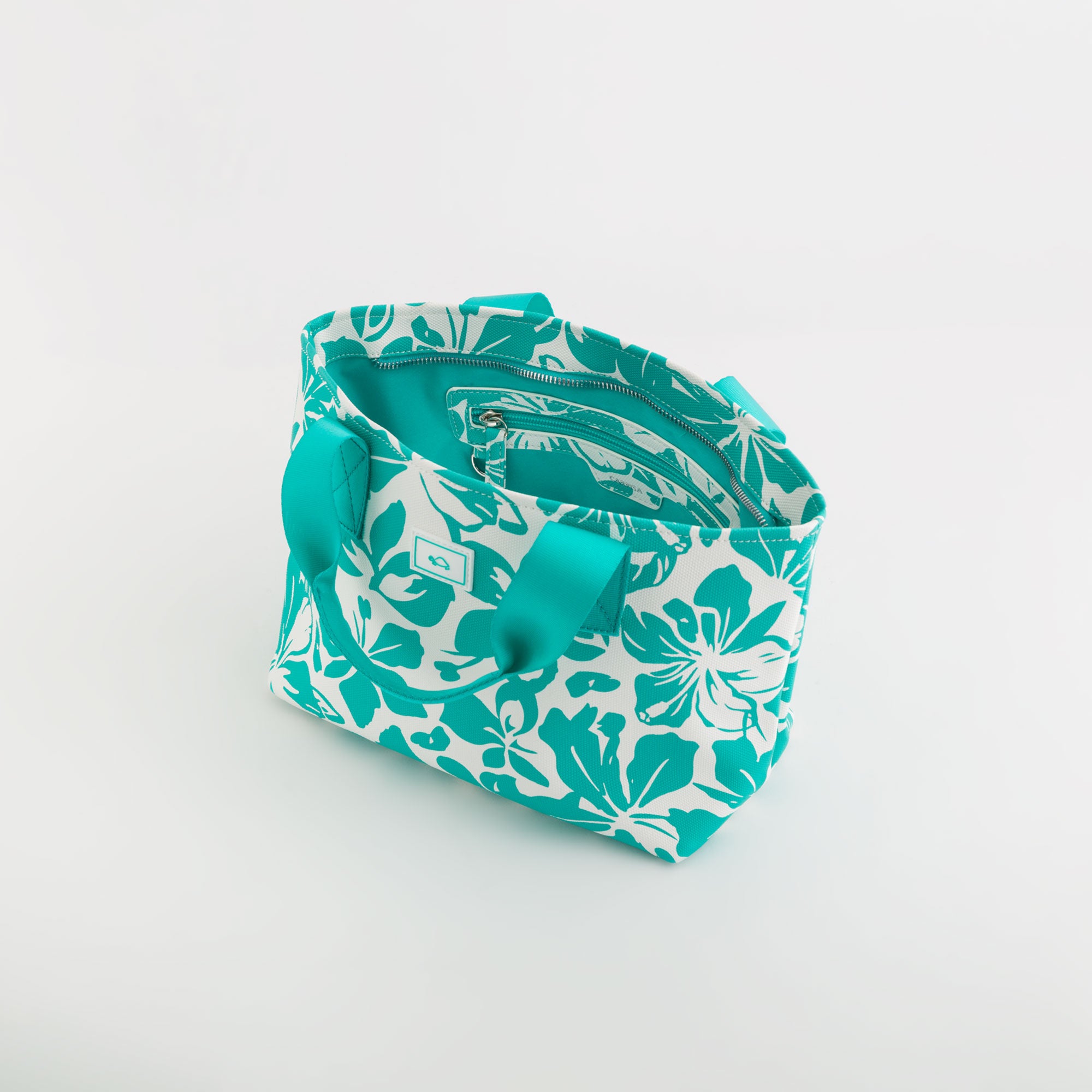 Kosmetiktasche für Damen - Augusta Aquamarin/Weiß