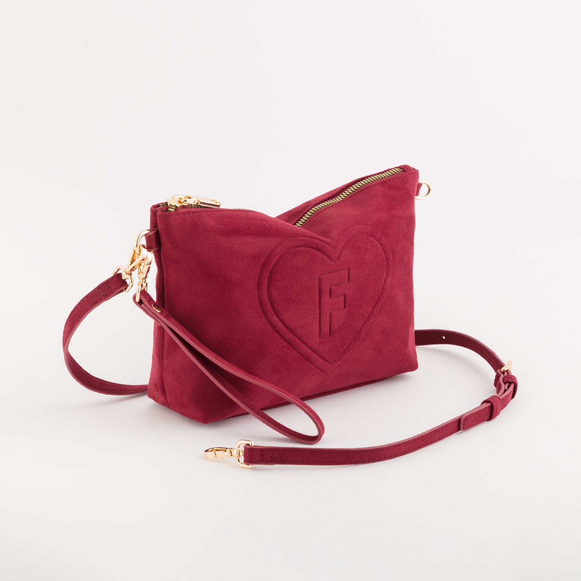 Necessaire/Tracollina Donna - Oceania suede Ciliegia