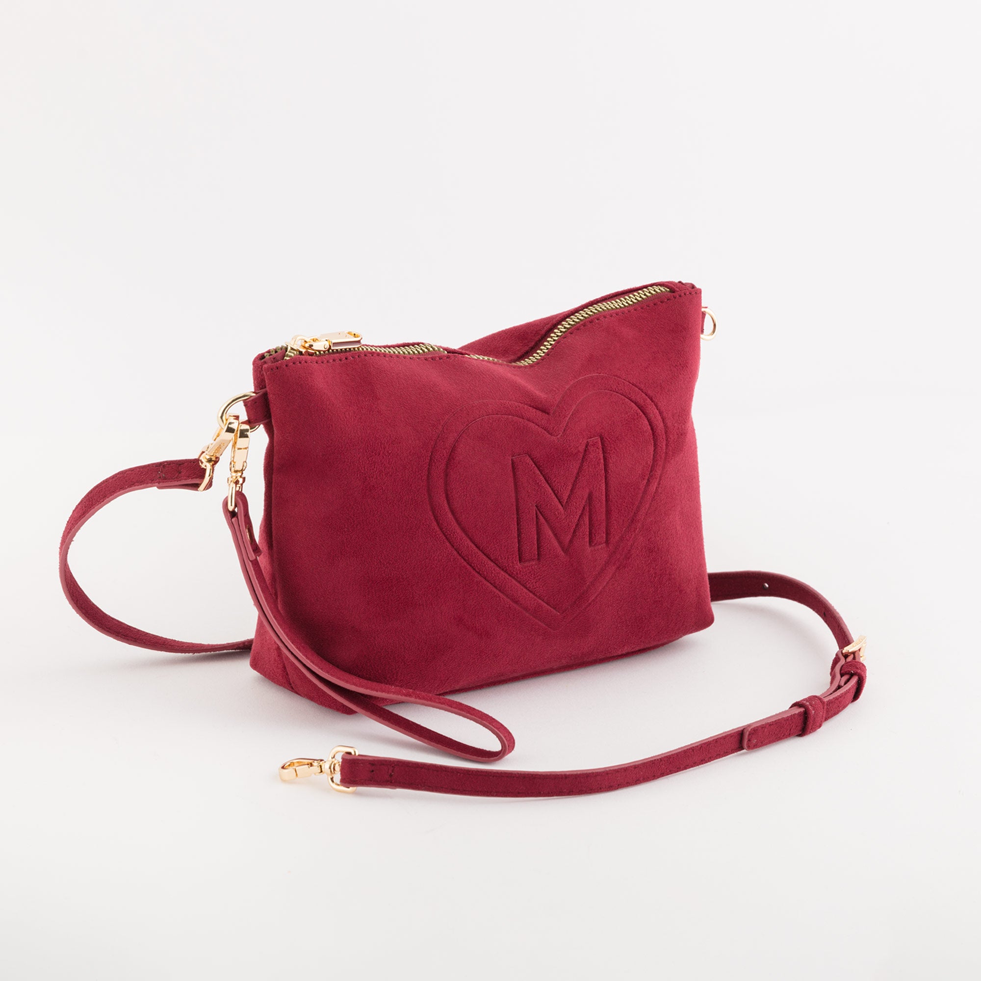 Necessaire/Tracollina Donna - Oceania suede Ciliegia
