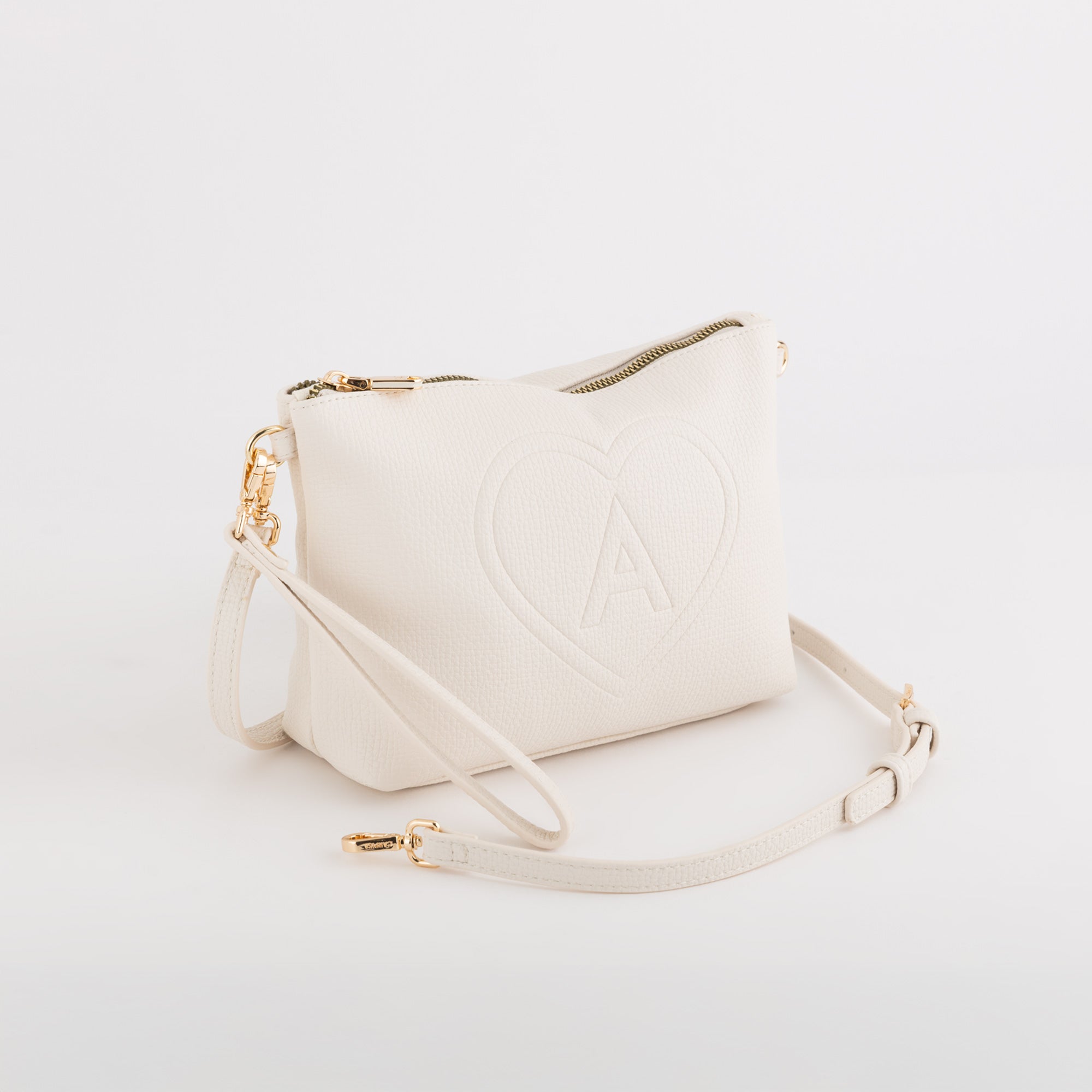 Necessaire/Schultertasche für Damen - Ozeanien Creme