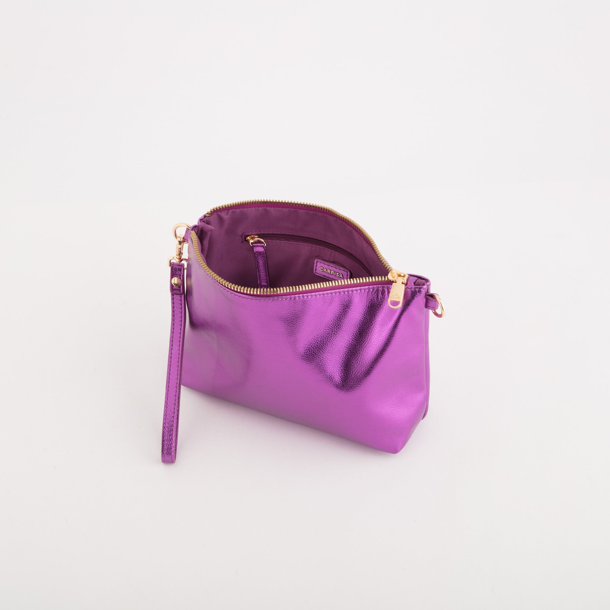 Damentasche/Schultertasche - Barbara v3 Metallisches Fuchsia