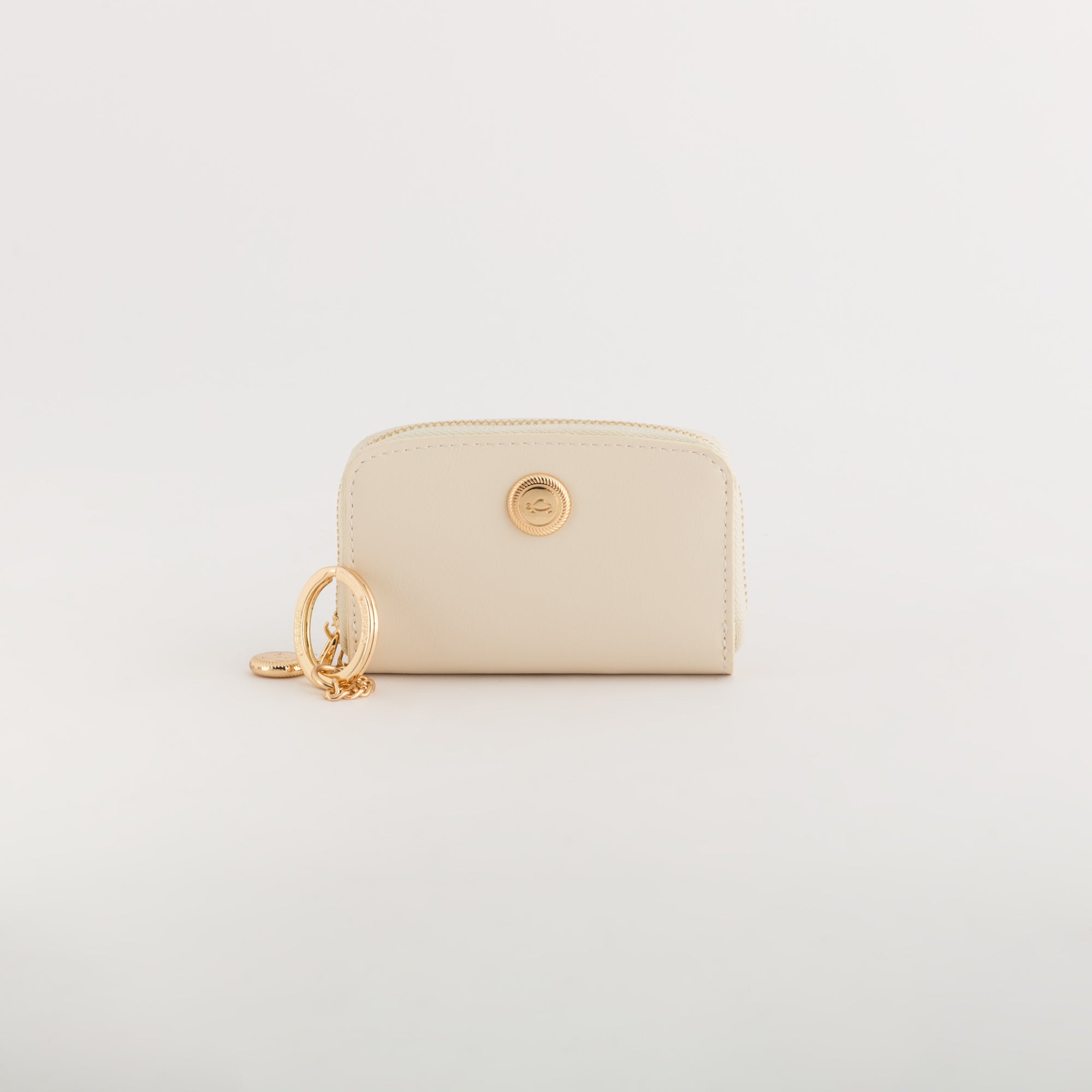 Portamonete Con Portachiavi Donna - Anturio wallet Crema