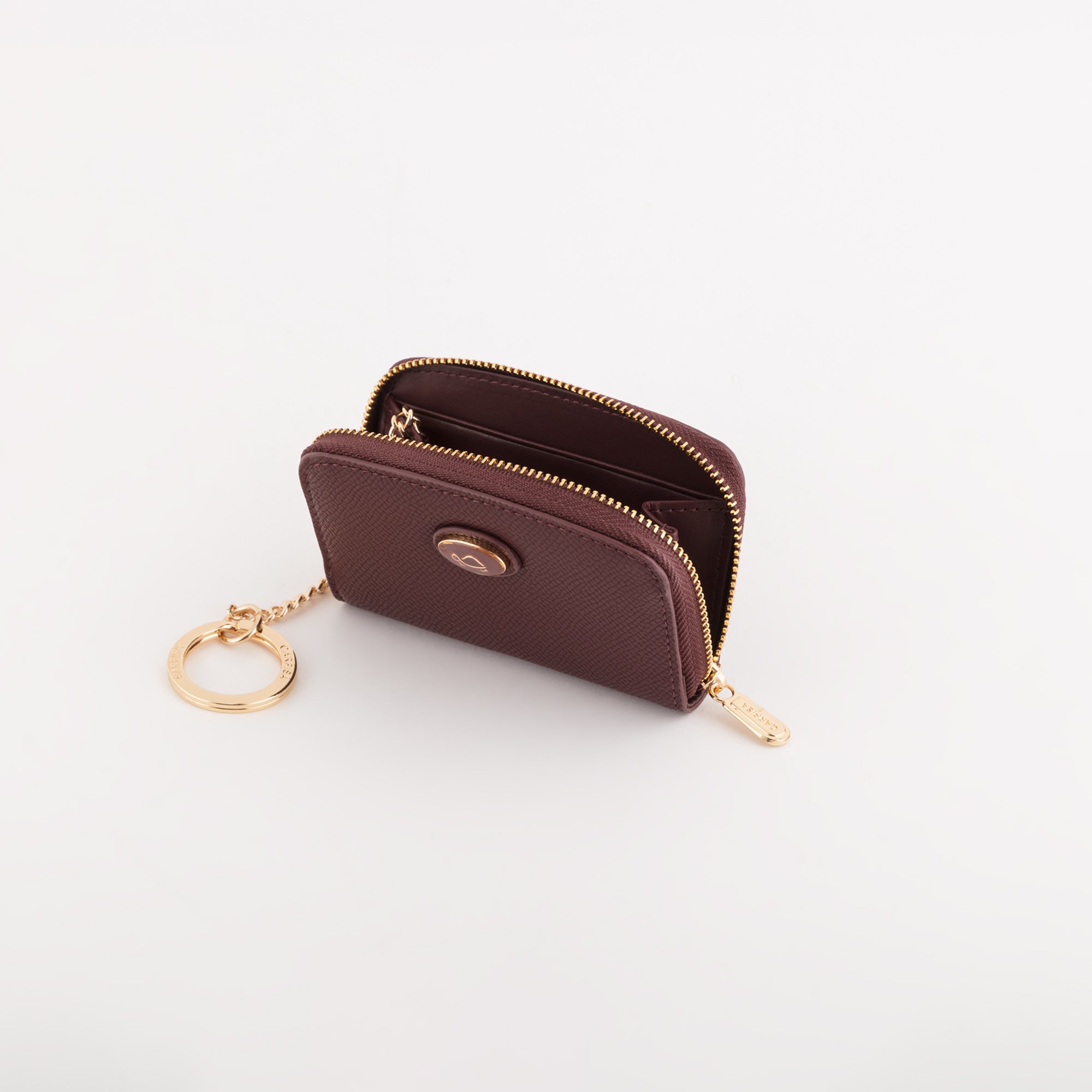 Portamonete Con Portachiavi Donna - Leonia accessories Prugna