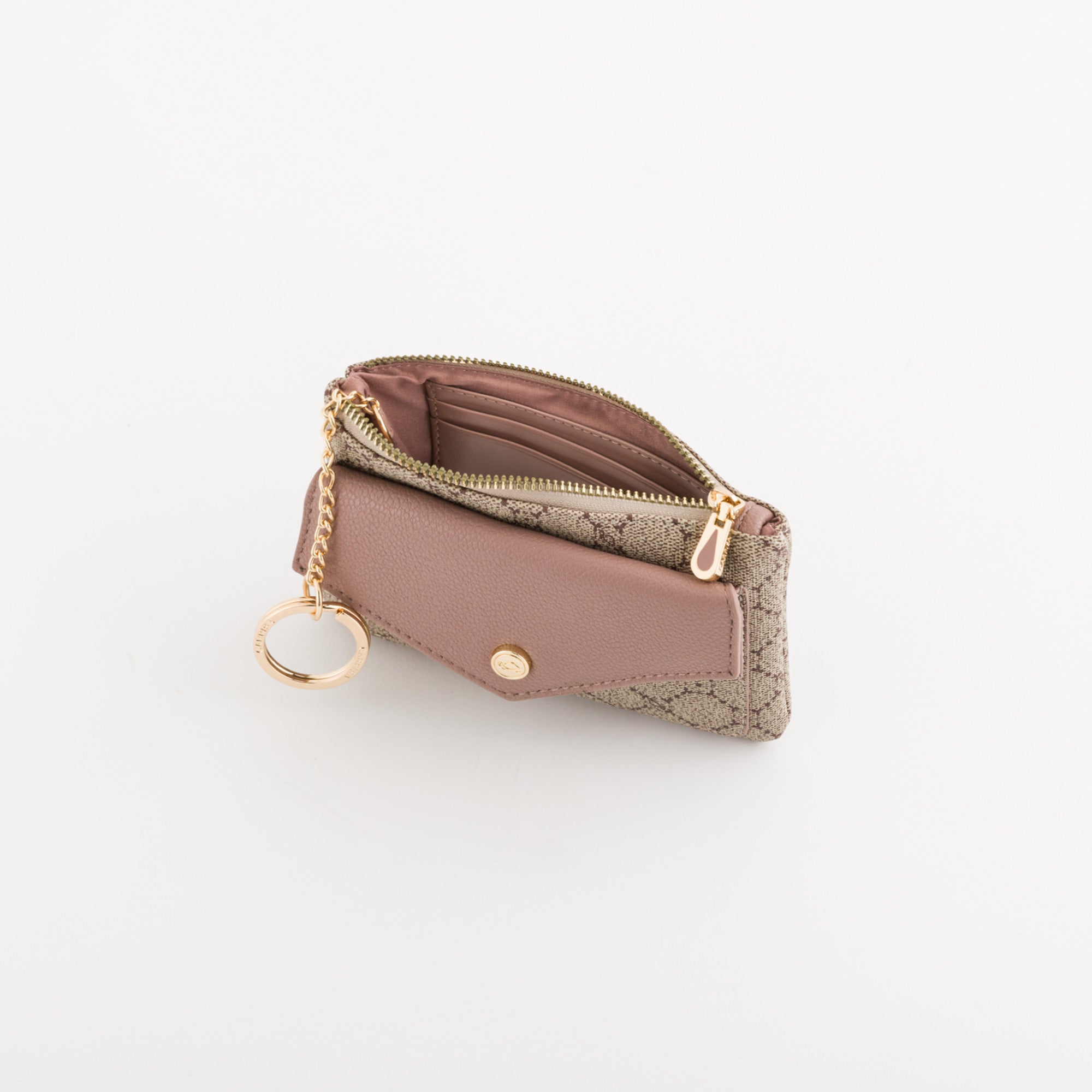 Portamonete Con Portachiavi Donna - Diana wallet winter Tortora/Cipolla