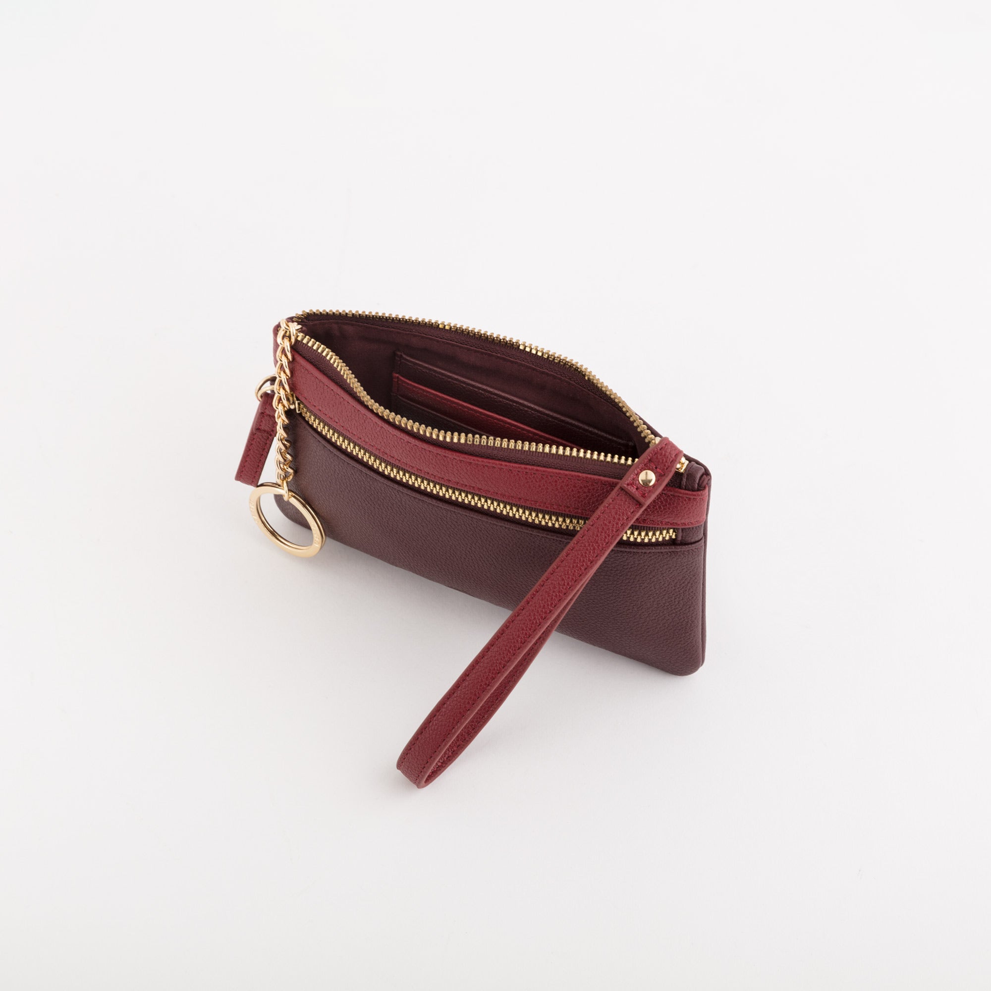 Portamonete Con Portachiavi Donna - Berna wallet Prugna/Ciliegia