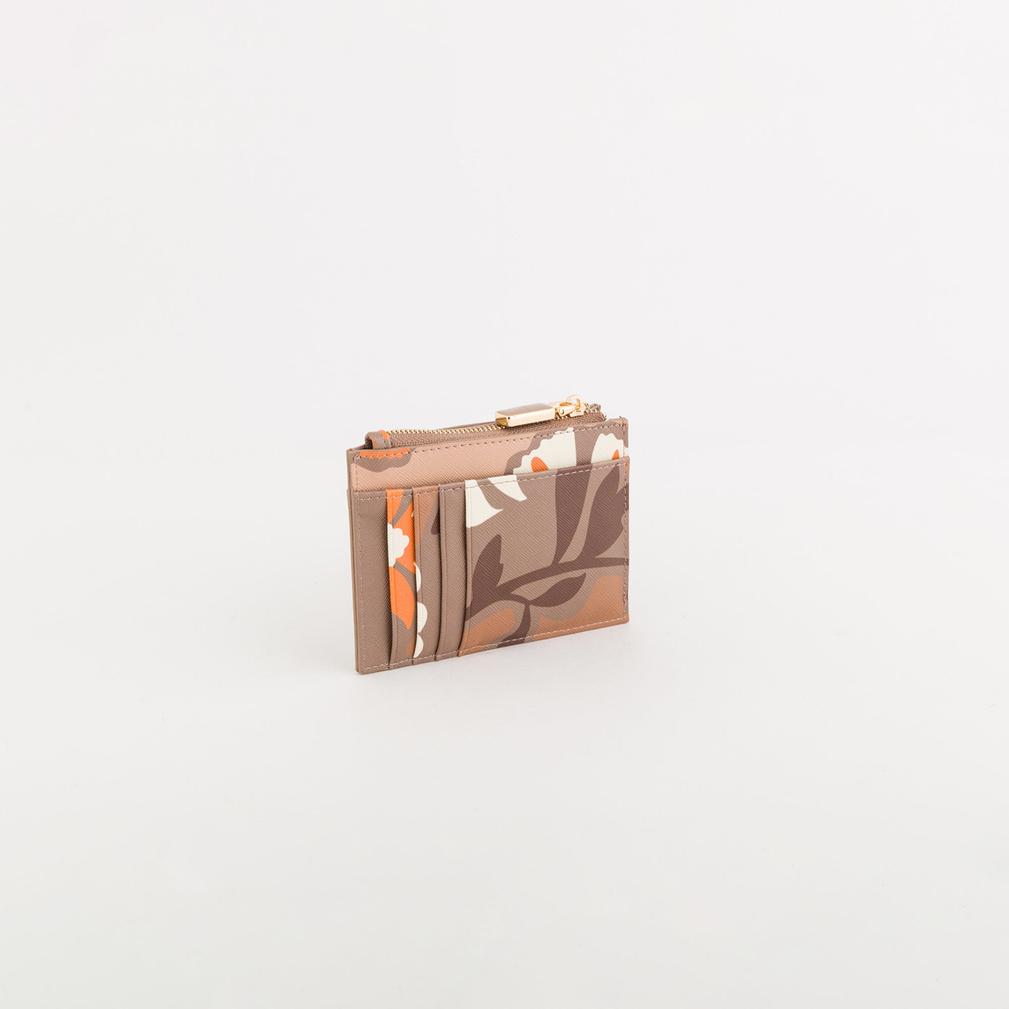 P/Coins With P/Credit Cards Women - Bouquet wallet v1 Taupe/Multicolour