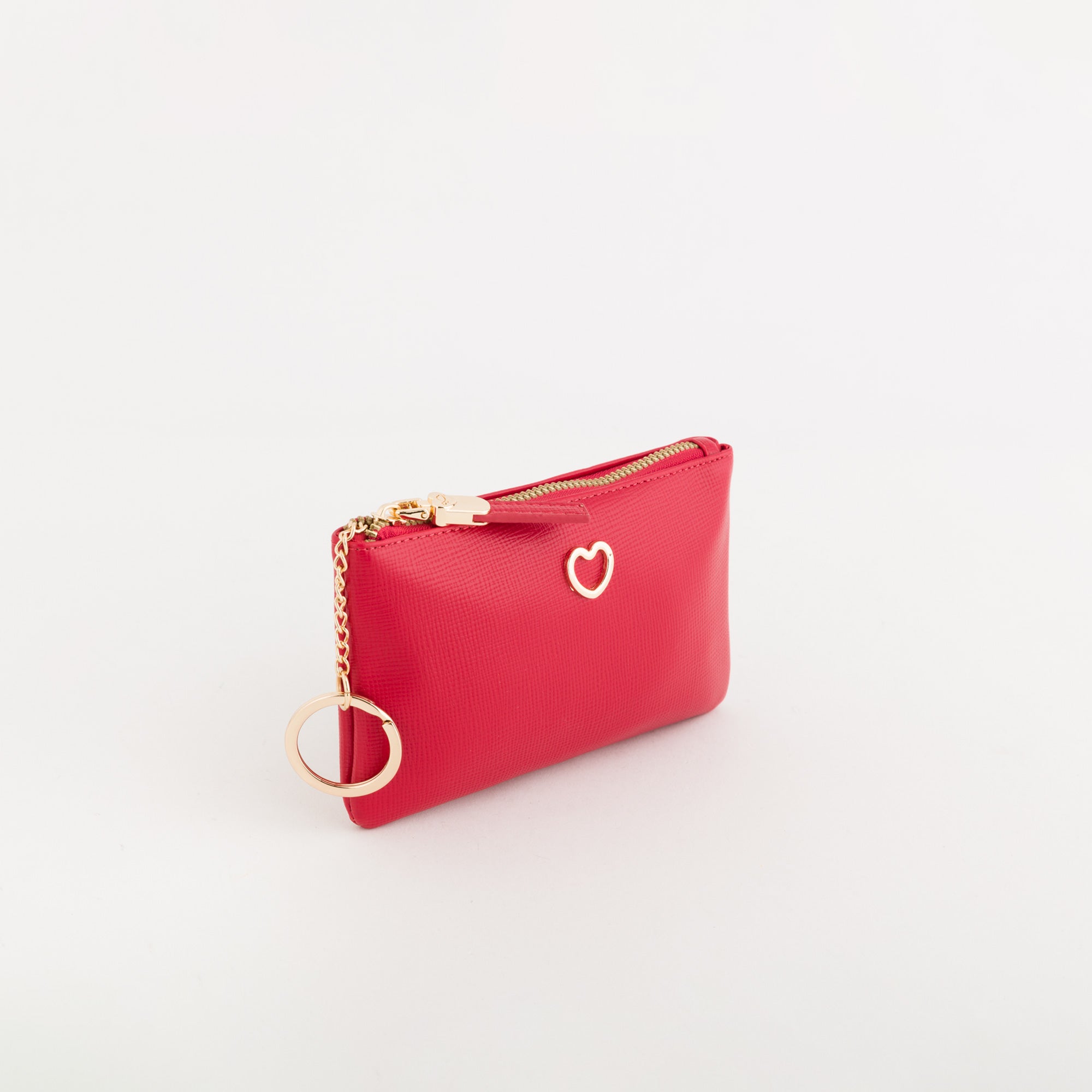 Women's Coin Purse With Keychain - Dalia wallet v3 Lipstick Red