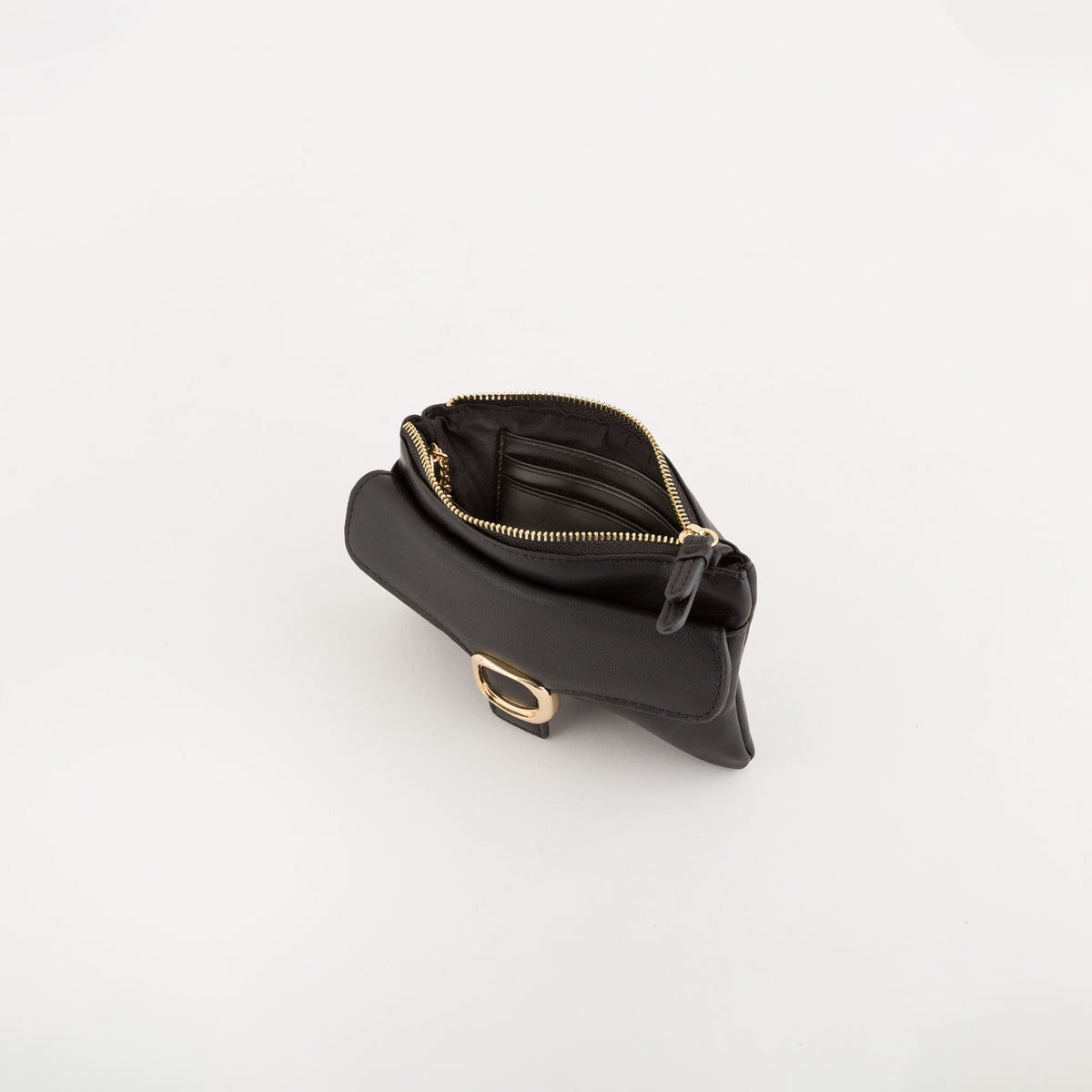 Porte-monnaie pour femme avec porte-clés - Portefeuille Michela v5 Noir