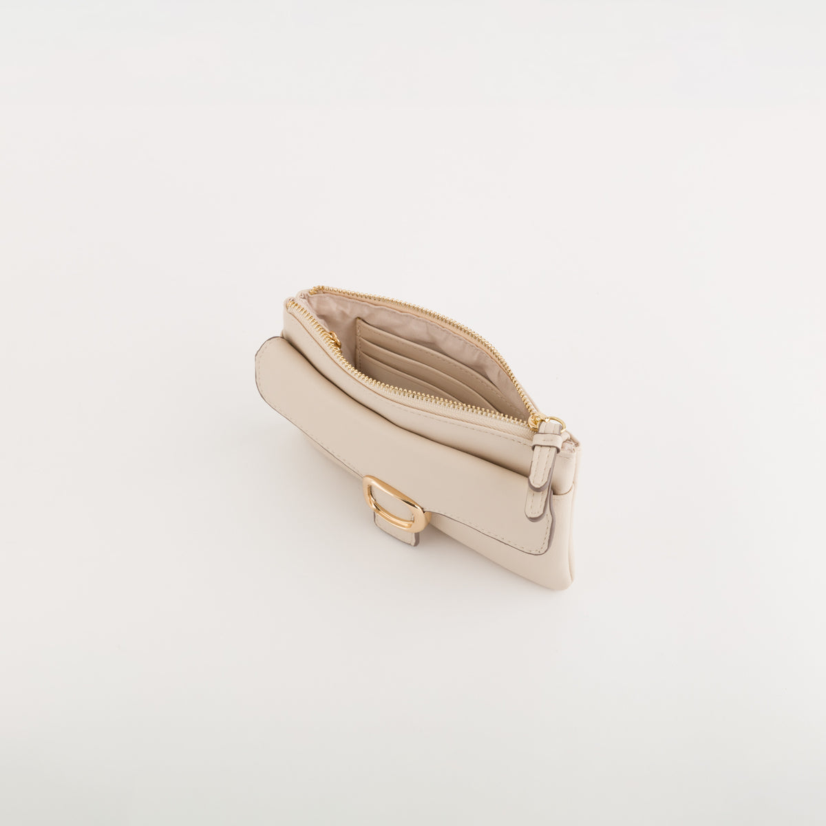 Geldbörse mit Schlüsselbund für Damen - Michela Wallet v5 Creme