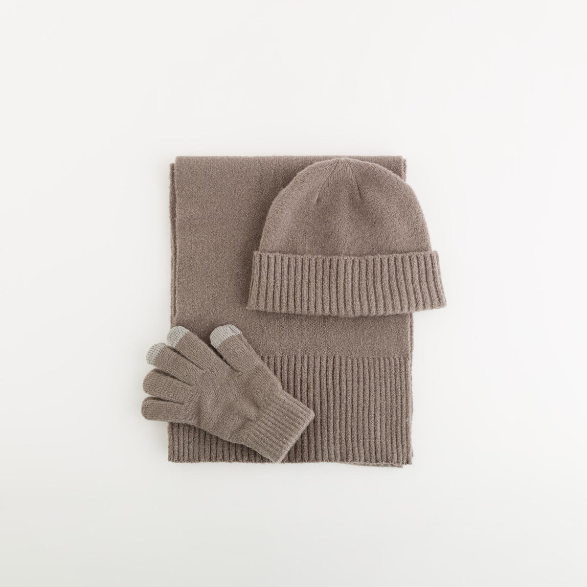 Set guanto sciarpa cappello - Thaigo set Grigio