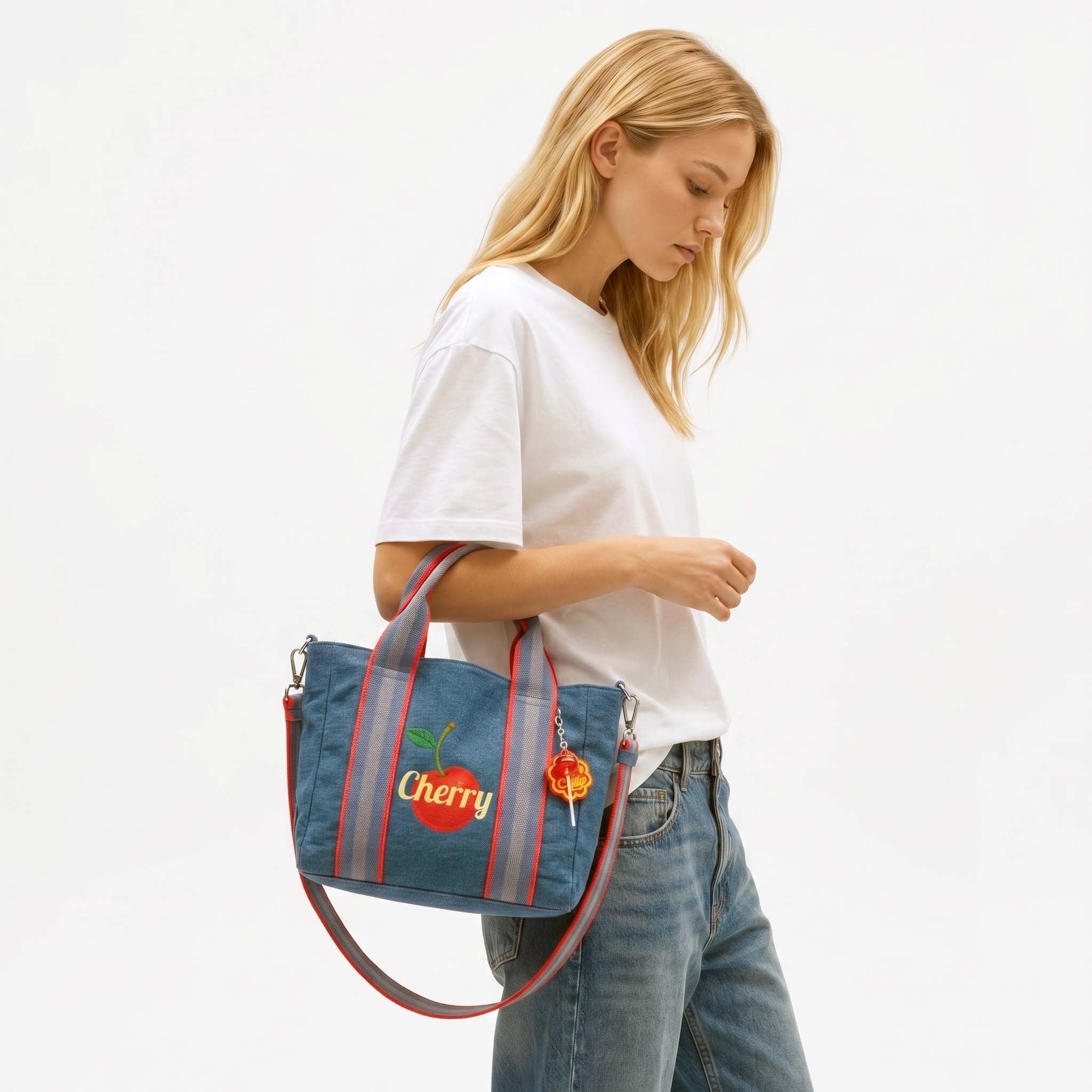 Women's Handbag - Candy Chupa Chups Denim Blue/Multicolor
