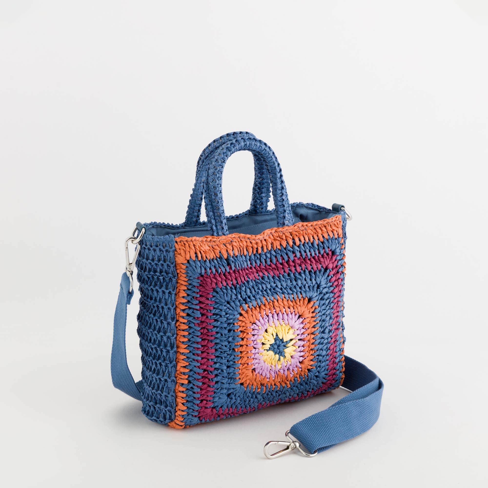 Borsa A Mano Donna - Brindisi Blu Denim/Multicolore