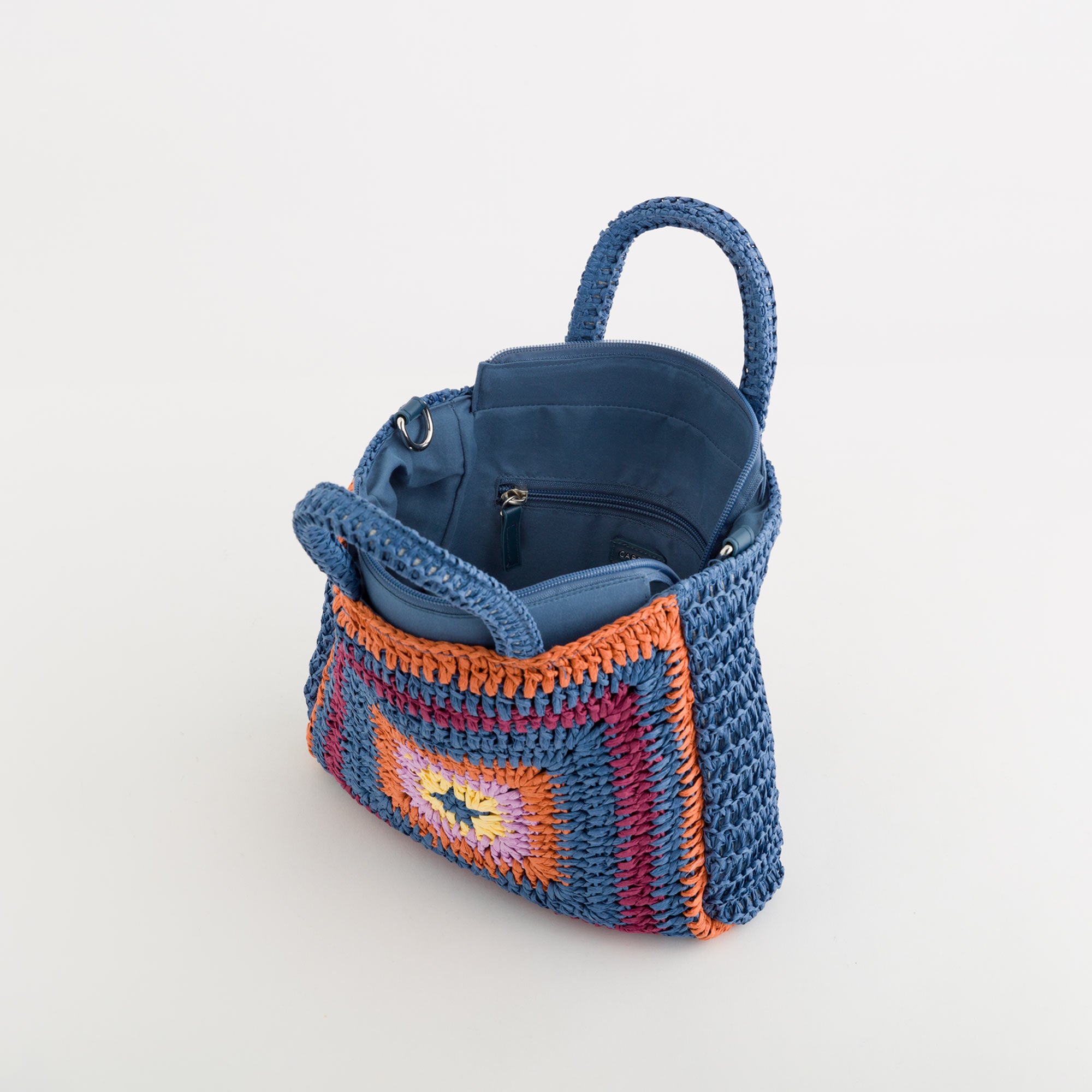 Borsa A Mano Donna - Brindisi Blu Denim/Multicolore
