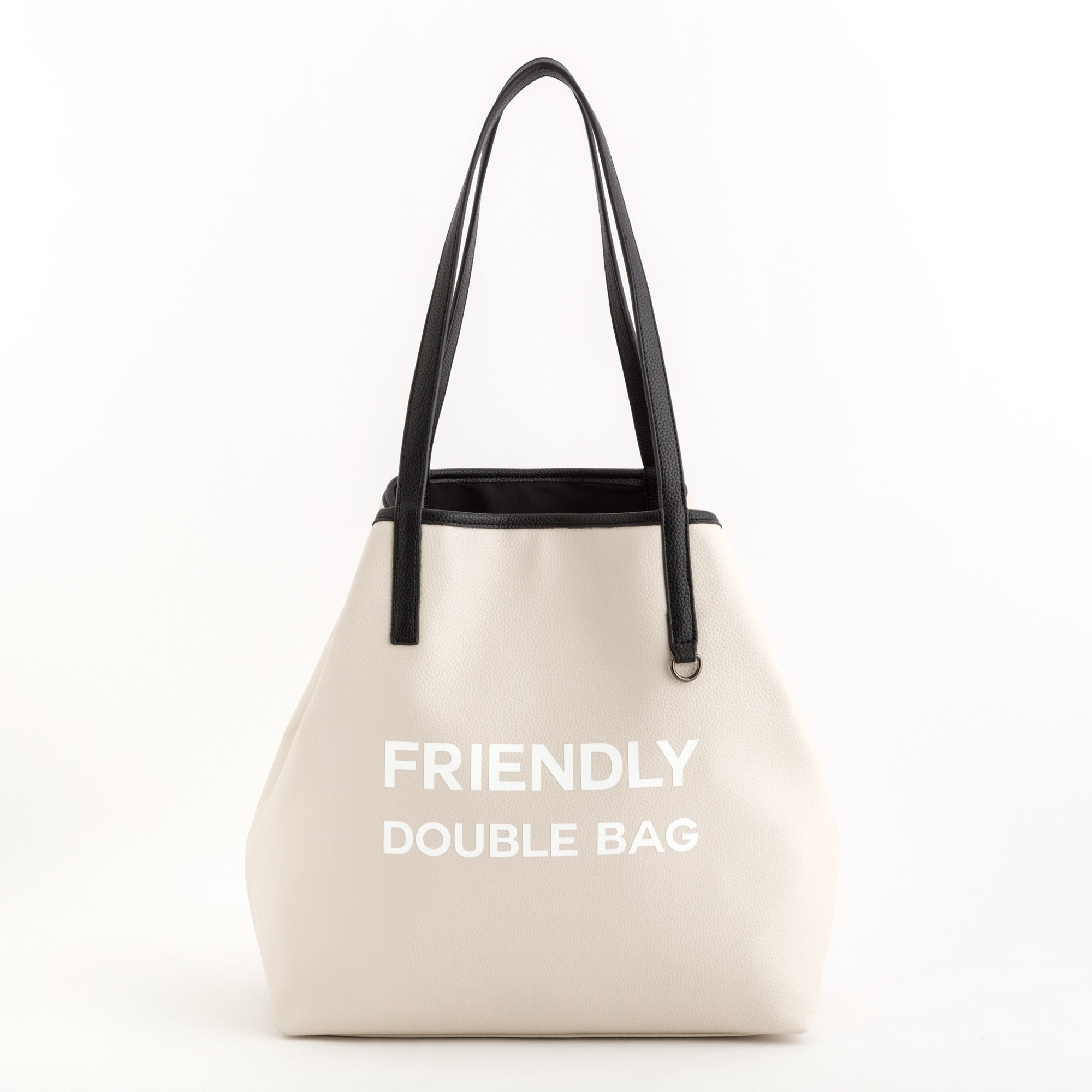 Shopping reversibile - Friendly double bag Ghiaccio/Nero