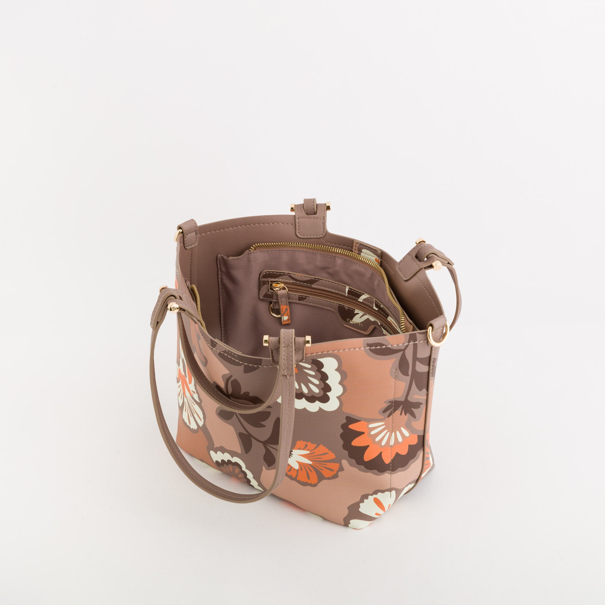 Borsa A Mano Donna - Mimosa v2 Tortora/Multicolore