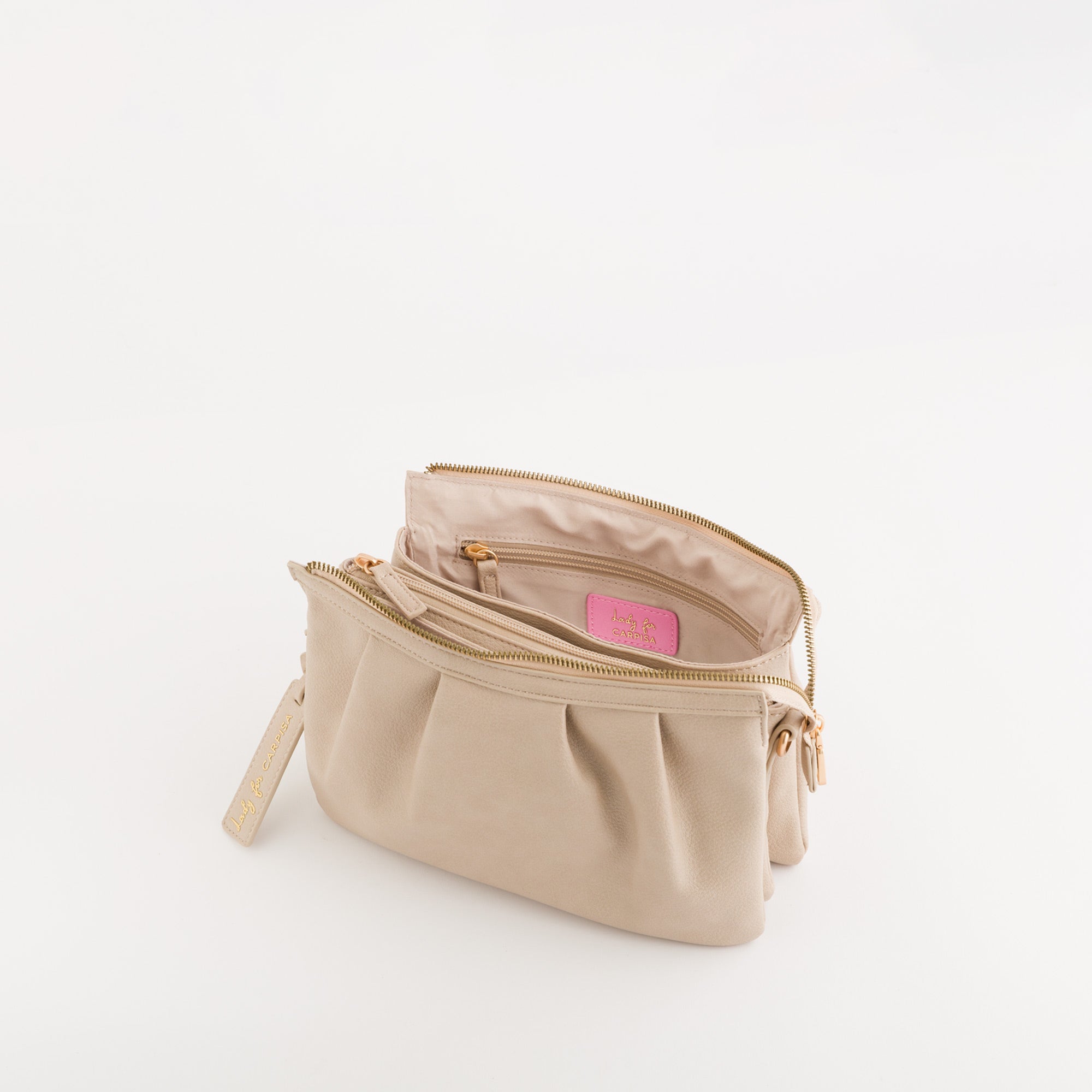 Schultertasche für Damen - Berry Creme