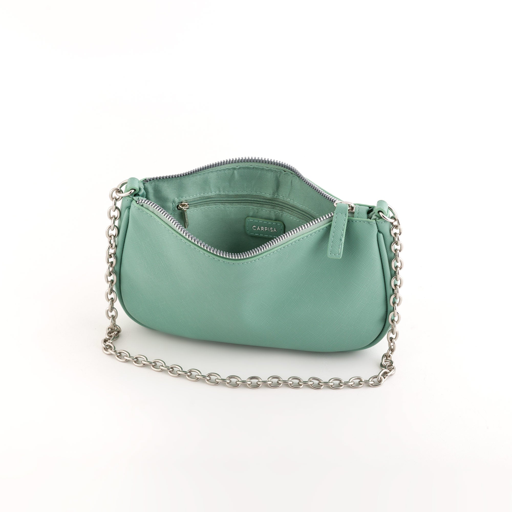 Shoulder bag + clutch - Trevis bags Pistachio