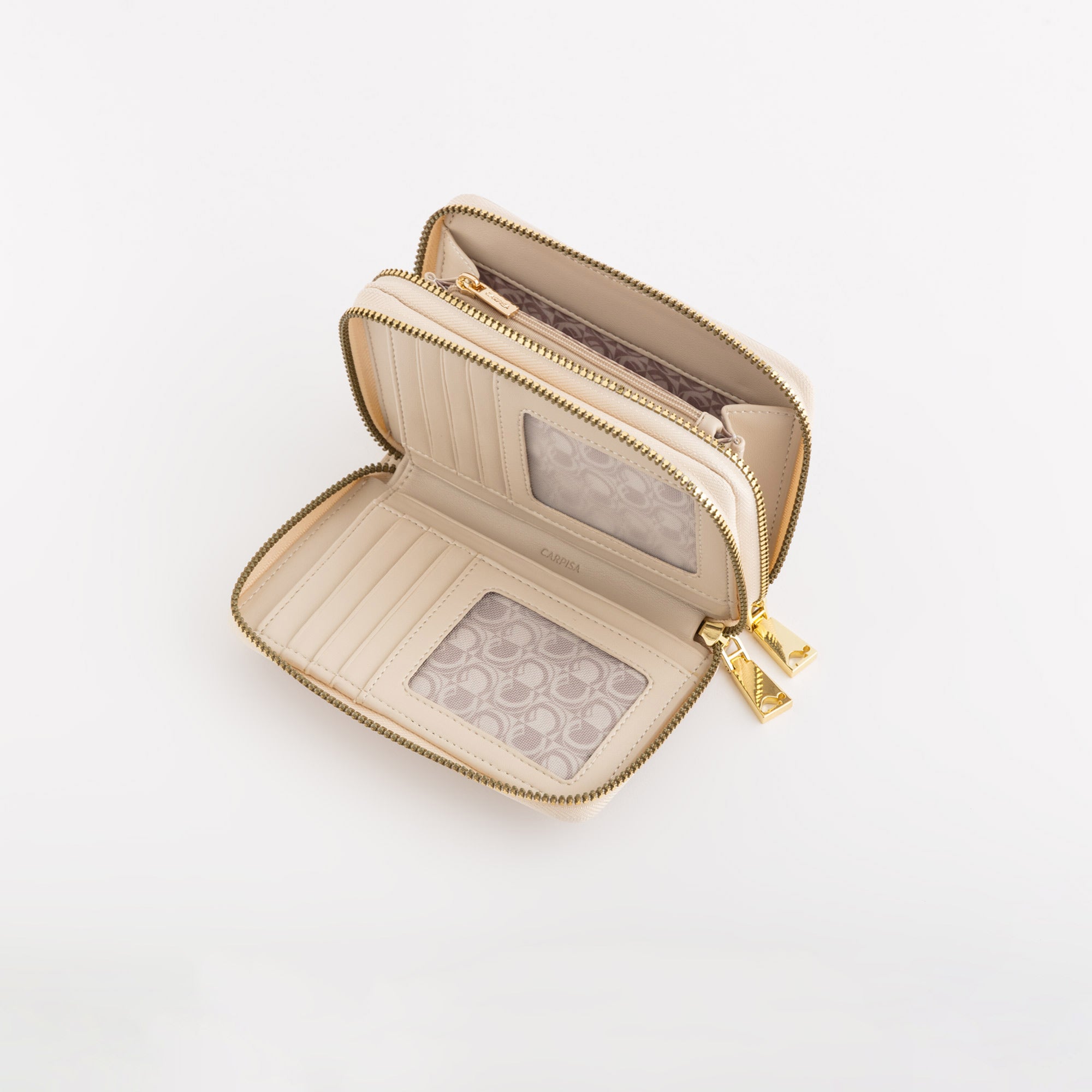 Cartera mediana para mujer - Cartera Loto v2 Crema