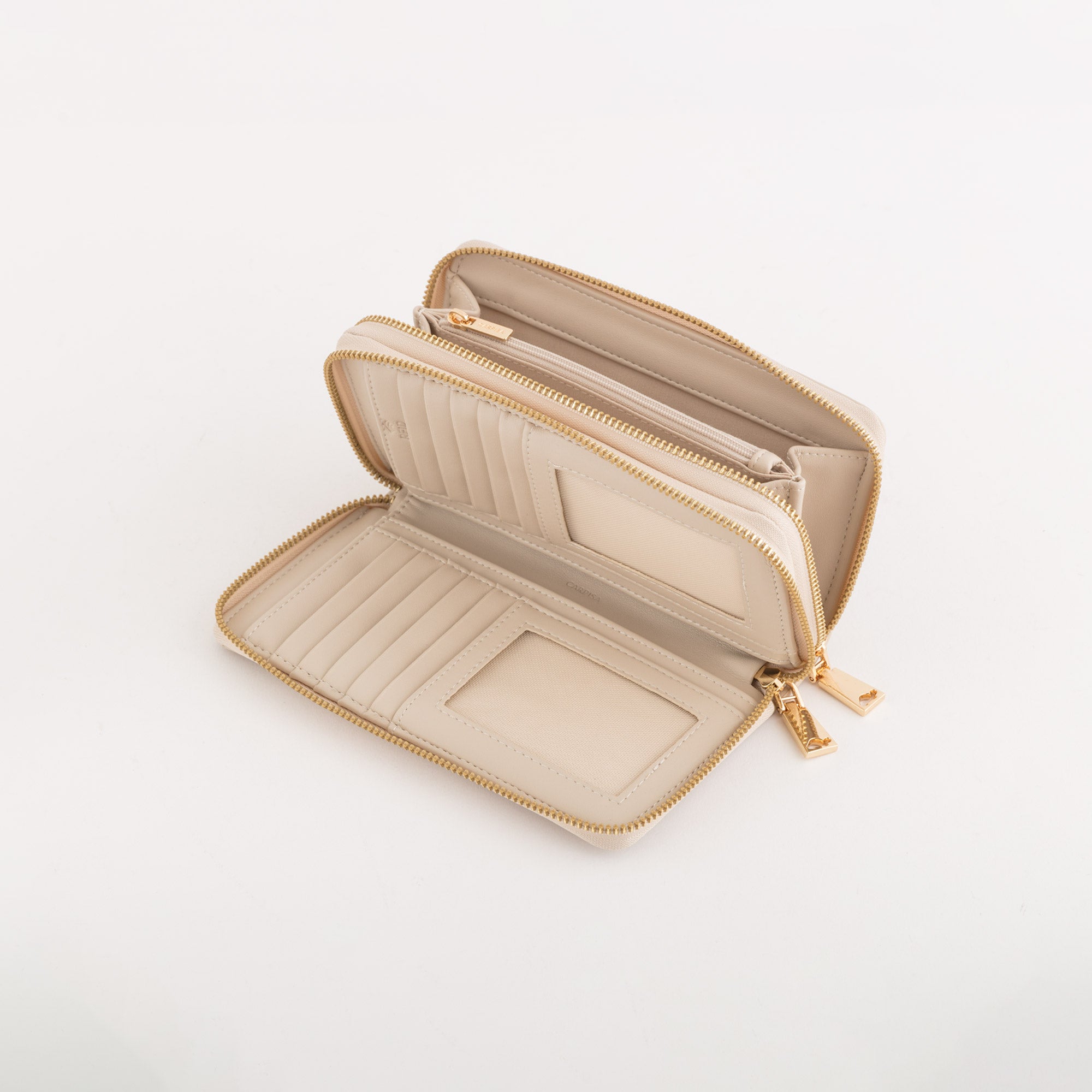 Cartera mediana para mujer - Cartera Loto v2 Crema