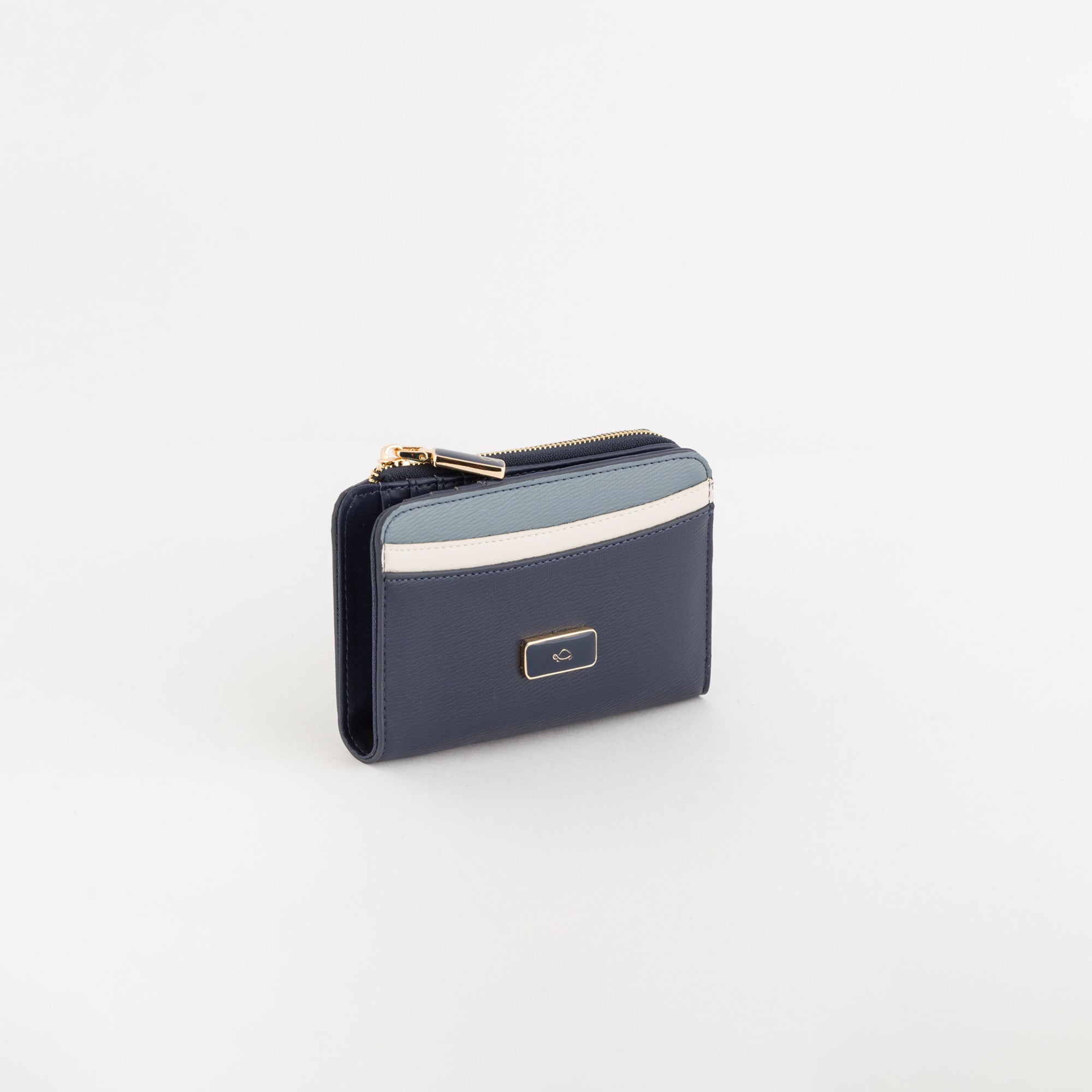 Cartera mediana para mujer - Billetera Fresia v2 Blu Navy/Multicolore