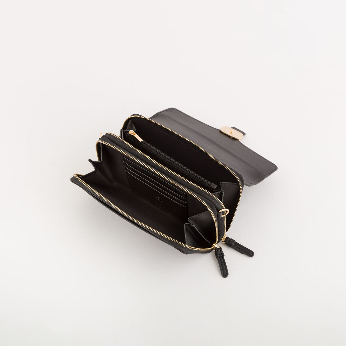 Women's Wallet/Shoulder Bag - Michela wallet v5 Black
