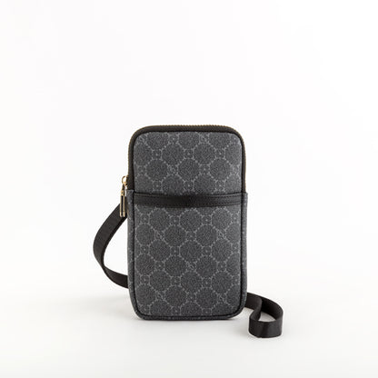 Handyhülle für Damen - Fiorenza Wallet Schwarz/Mehrfarbig