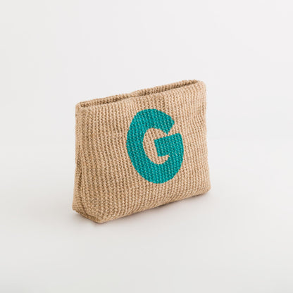 Kosmetiktasche für Damen - Zante Beauty Natur/Aquamarin