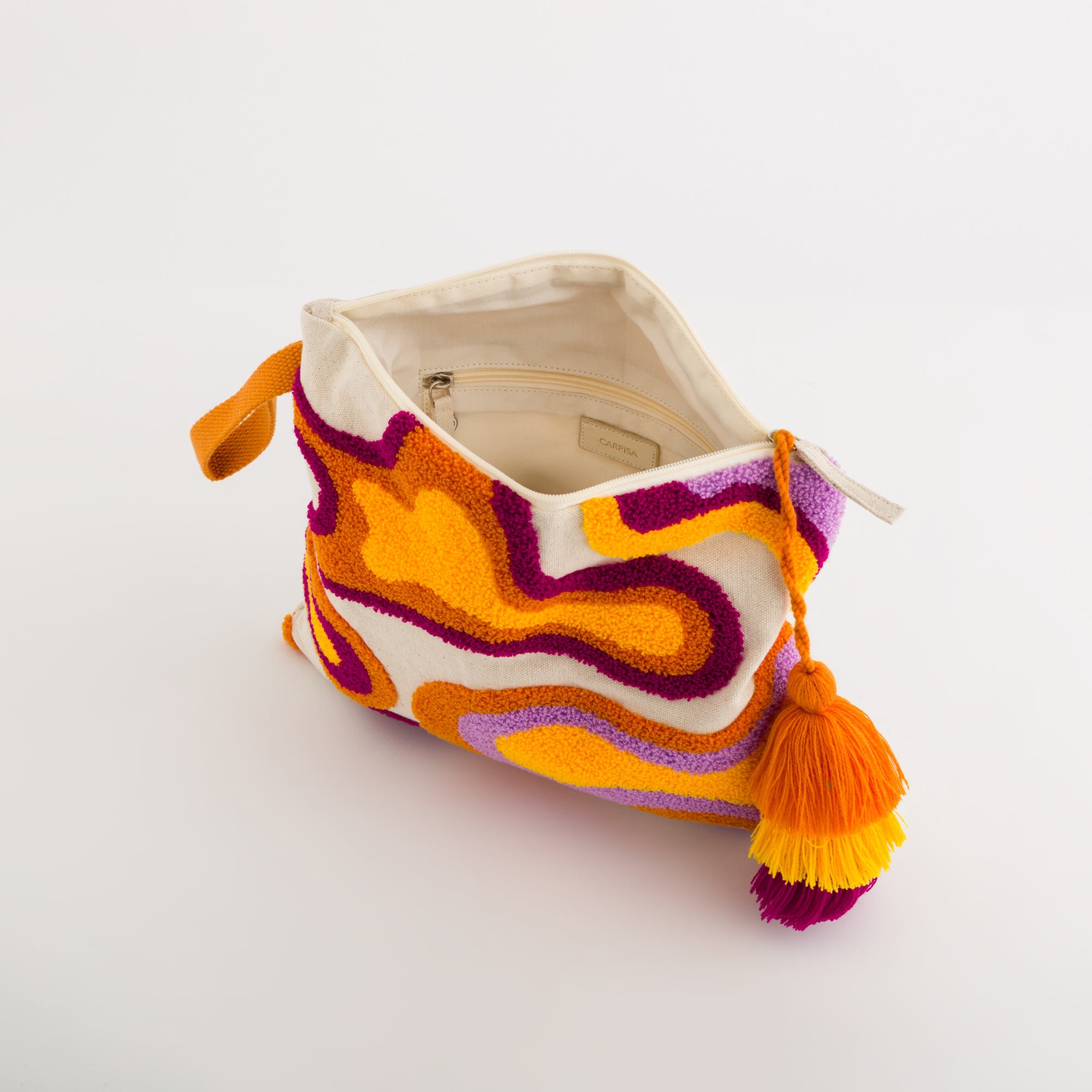 Handtasche - Serifo v2 Natur/Orange Mehrfarbig